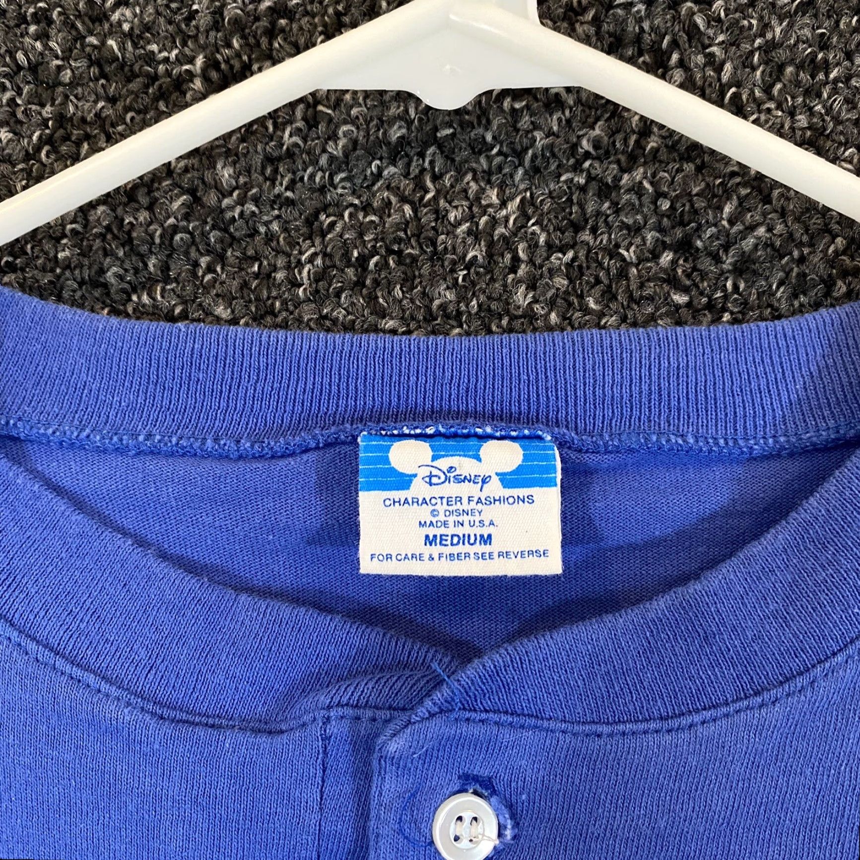 Disney VINTAGE Mickey Mouse Henley Shirt Mens M 90s Disney Blue Cotton Embroidered The Disney Store Shirts Size US M / EU 48-50 / 2 - 5 Thumbnail