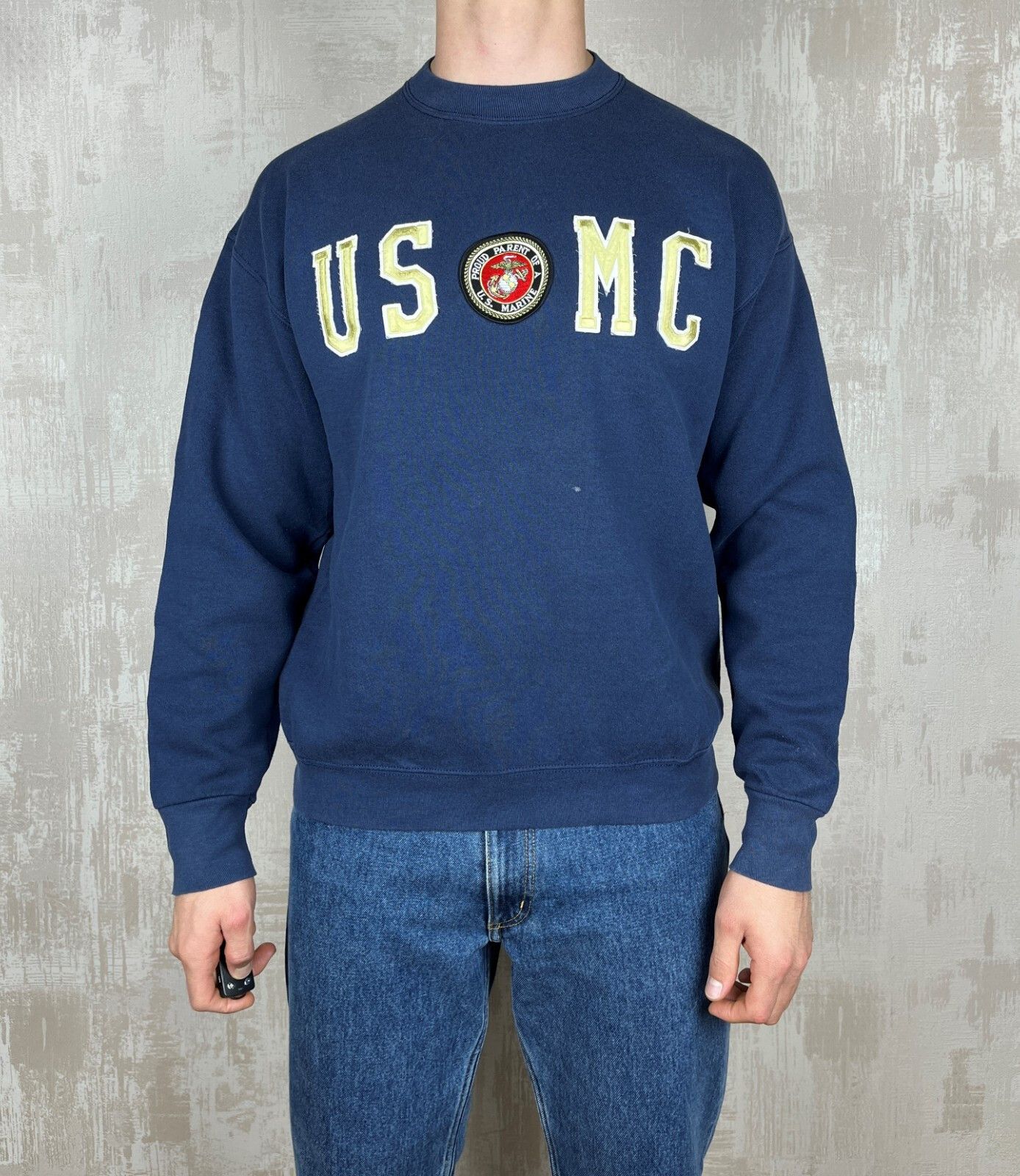 Other 90s USMC Proud Parent US Marine Corps Vintage Sweatshirt Size US L / EU 52-54 / 3 - 1 Thumbnail