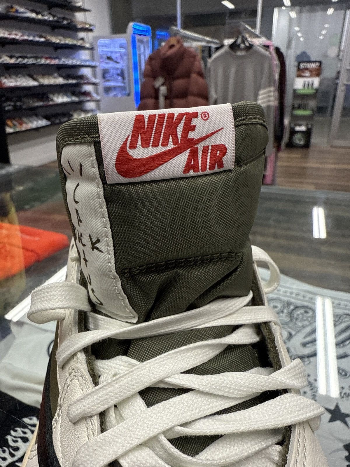 Nike Travis Scott x Air Jordan Low OG SP ‘Medium Olive’ Size US 10 / EU 43 - 9 Thumbnail