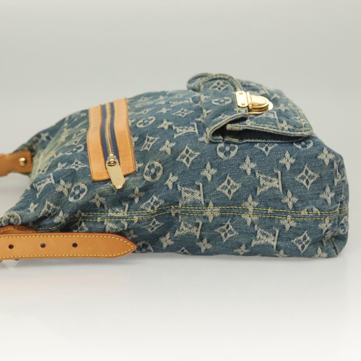 Louis Vuitton LOUIS VUITTON Monogram Denim Buggy GM Shoulder Bag Blue Size ONE SIZE - 5 Thumbnail