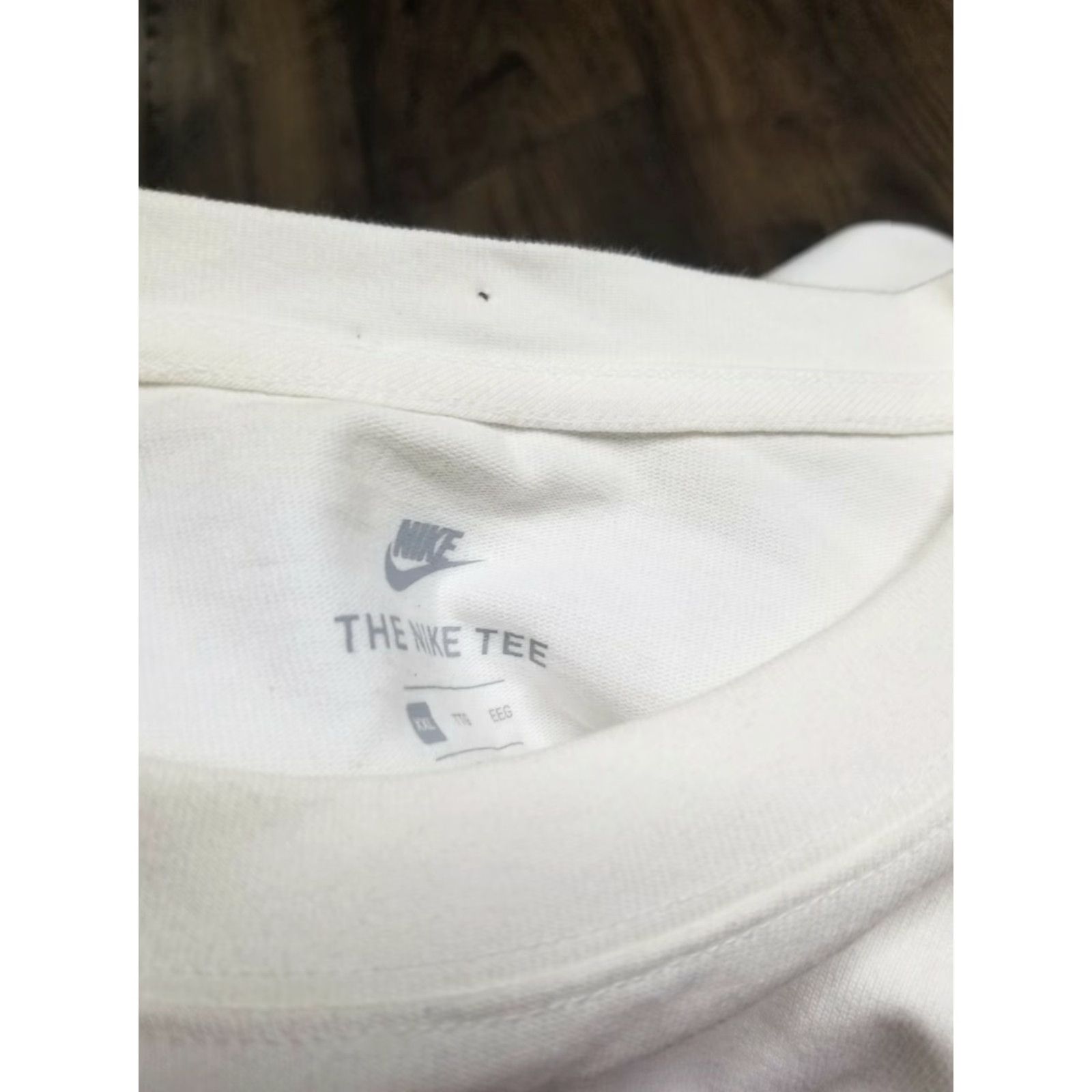 Nike Nike Just Do It Spellout Swoosh T-Shirt 90s Retro Men's 2XL Heavyweight Bleached White Short Sleeve Size US XXL / EU 58 / 5 - 5 Thumbnail
