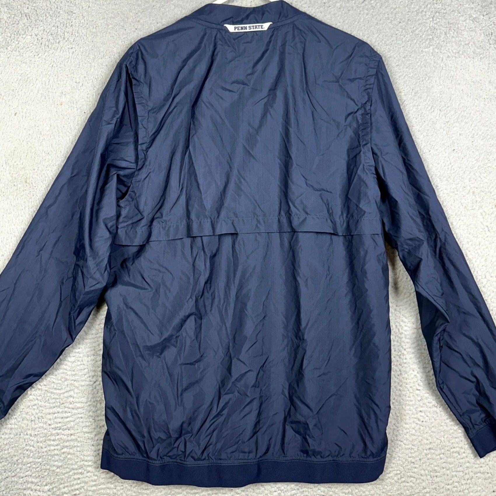Nike VINTAGE? No. Penn State Nittany Lions Nike Jacket Mens Large Blue Quarter Zip Windbreaker EUC Size US L / EU 52-54 / 3 - 2 Thumbnail