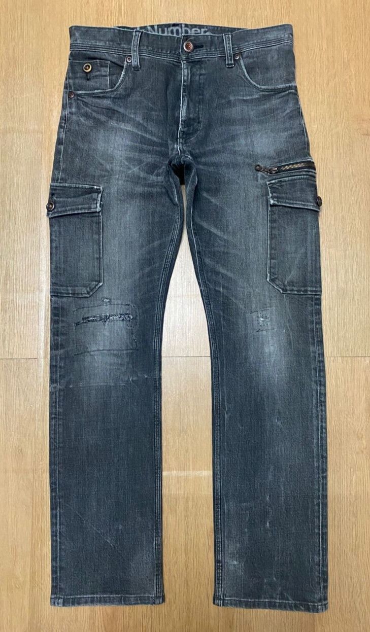 If Six Was Nine 💥BEST OFFER💥VINTAGE BACK NUMBER CARGO DISTRESSED DENIM Size US 30 / EU 46 - 1 Thumbnail