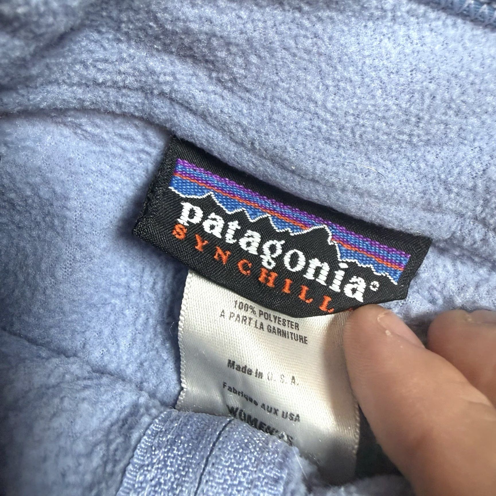 Patagonia VINTAGE Patagonia Synchilla Jacket 1/4 Zip Womens Small Blue 90s USA Made Size S / US 4 / IT 40 - 3 Thumbnail