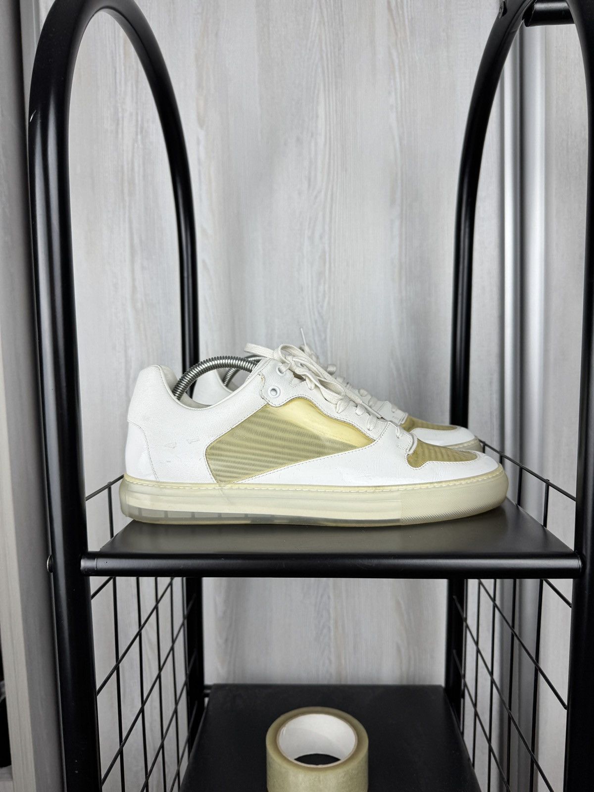 Balenciaga MENS BALENCIAGA WHITE LEATHER LACE-UP SNEAKERS EU 42 341772 Size US 9 / EU 42 - 1 Thumbnail