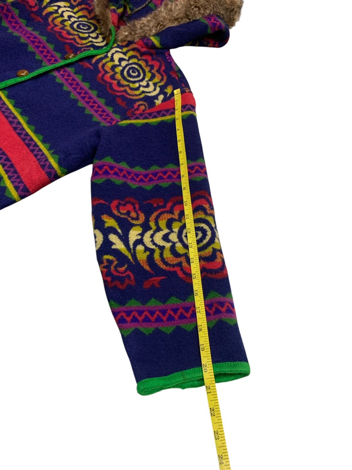 United Colors Of Benetton 90's United Color Of Benetton Multicolor Fleece Hoodie Fur Size US M / EU 48-50 / 2 - 12 Thumbnail