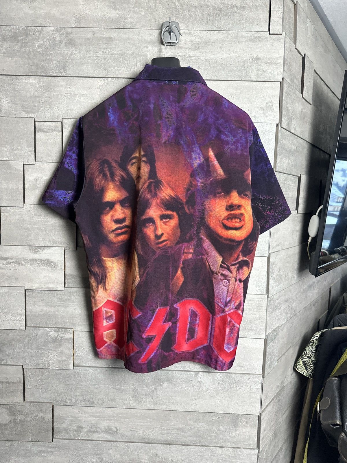 Vintage Vintage AC/DC Button-Up Shirt 90s Songle Stich Size US M / EU 48-50 / 2 - 2 Thumbnail
