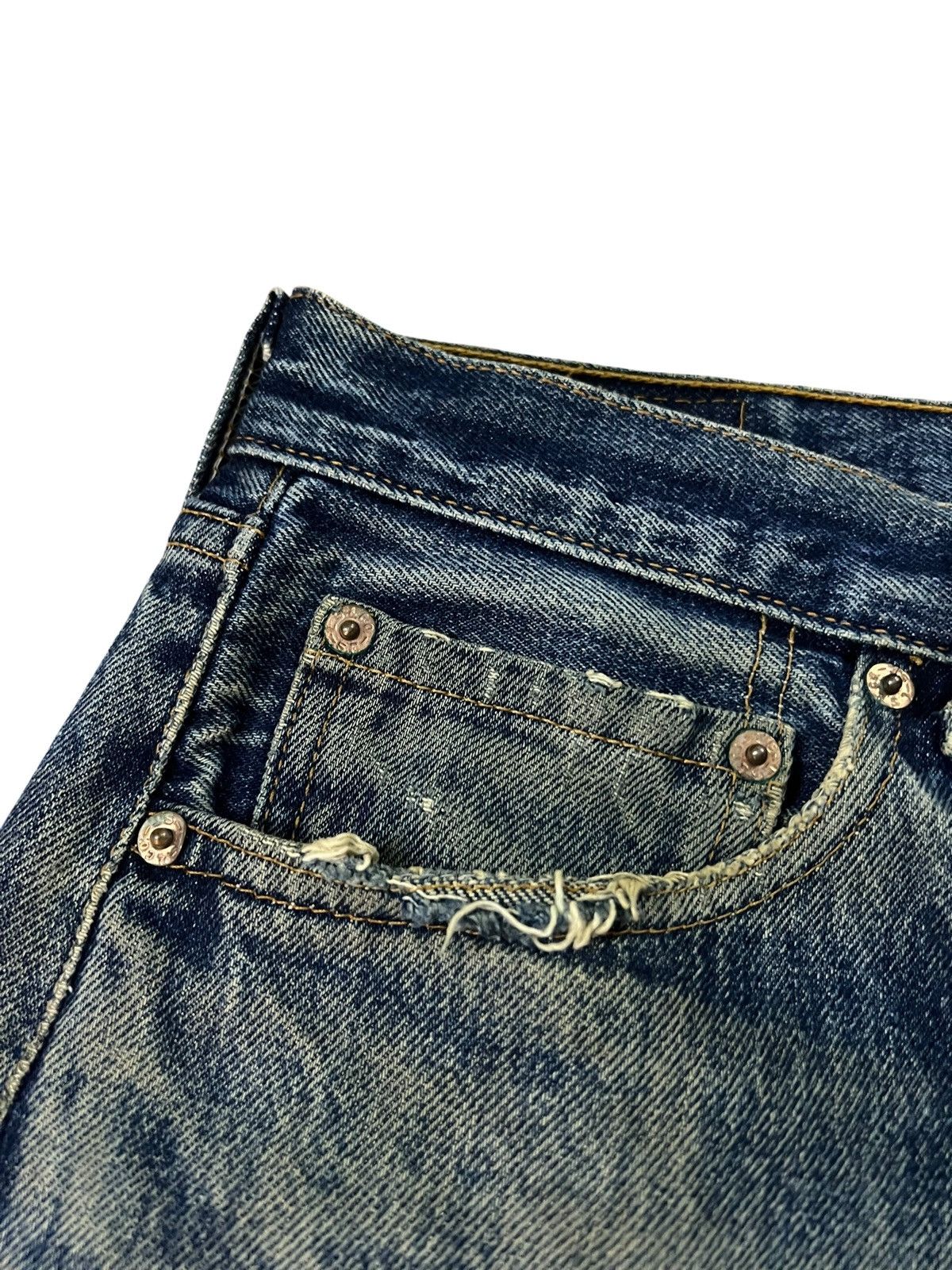Levi's Vintage 90’s Levi’s 501 Distress Ripped Jean#kurt corbain Size US 30 / EU 46 - 10 Thumbnail