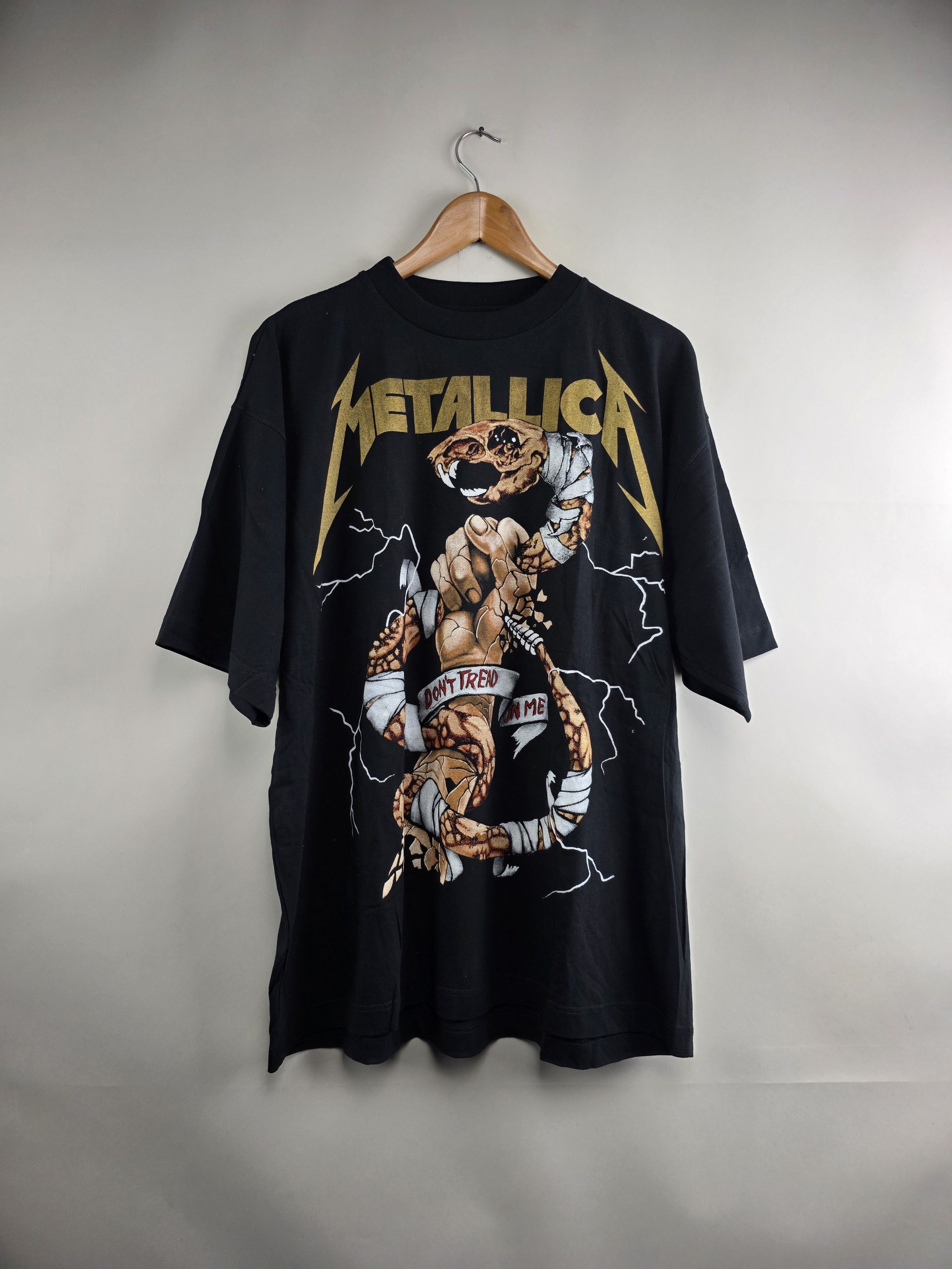 Band Tees × Metallica × Vintage 90s Metallica Don't tread on me Euro Pushead XL 24" 30" Size US XL / EU 56 / 4 - 6 Thumbnail