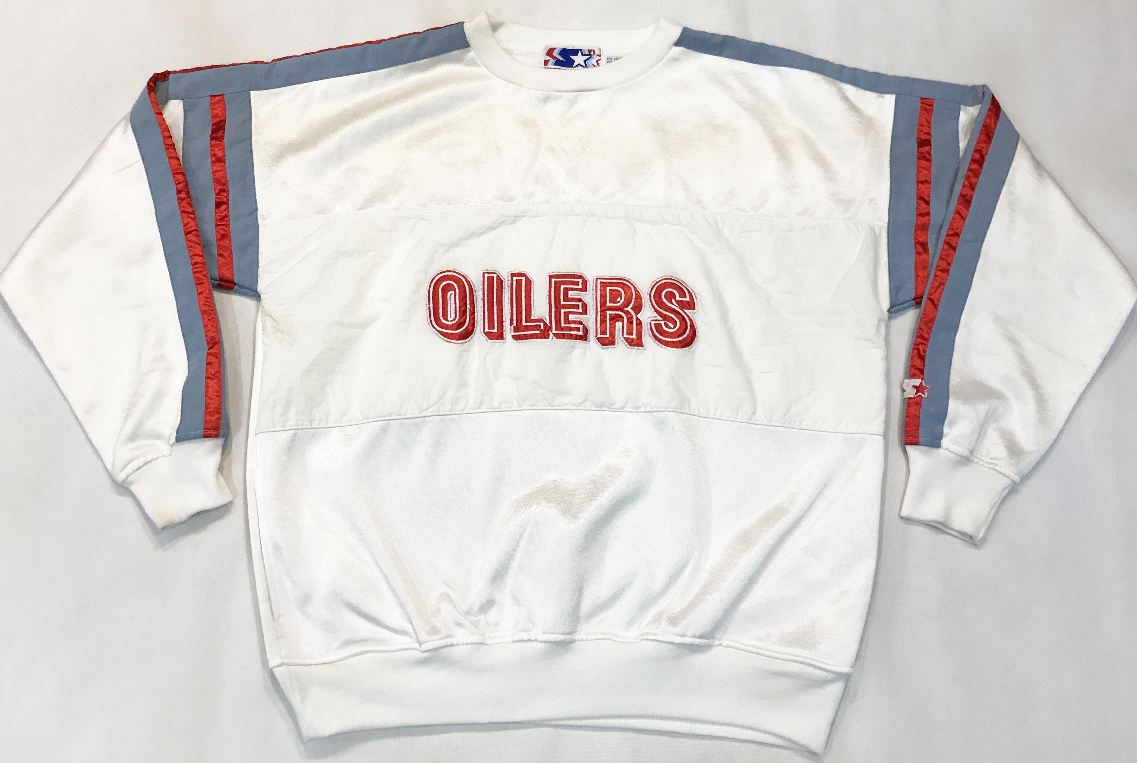 image of Starter Nfl Houston Oilers Pullover Jacket in White, Men's (Size XL)