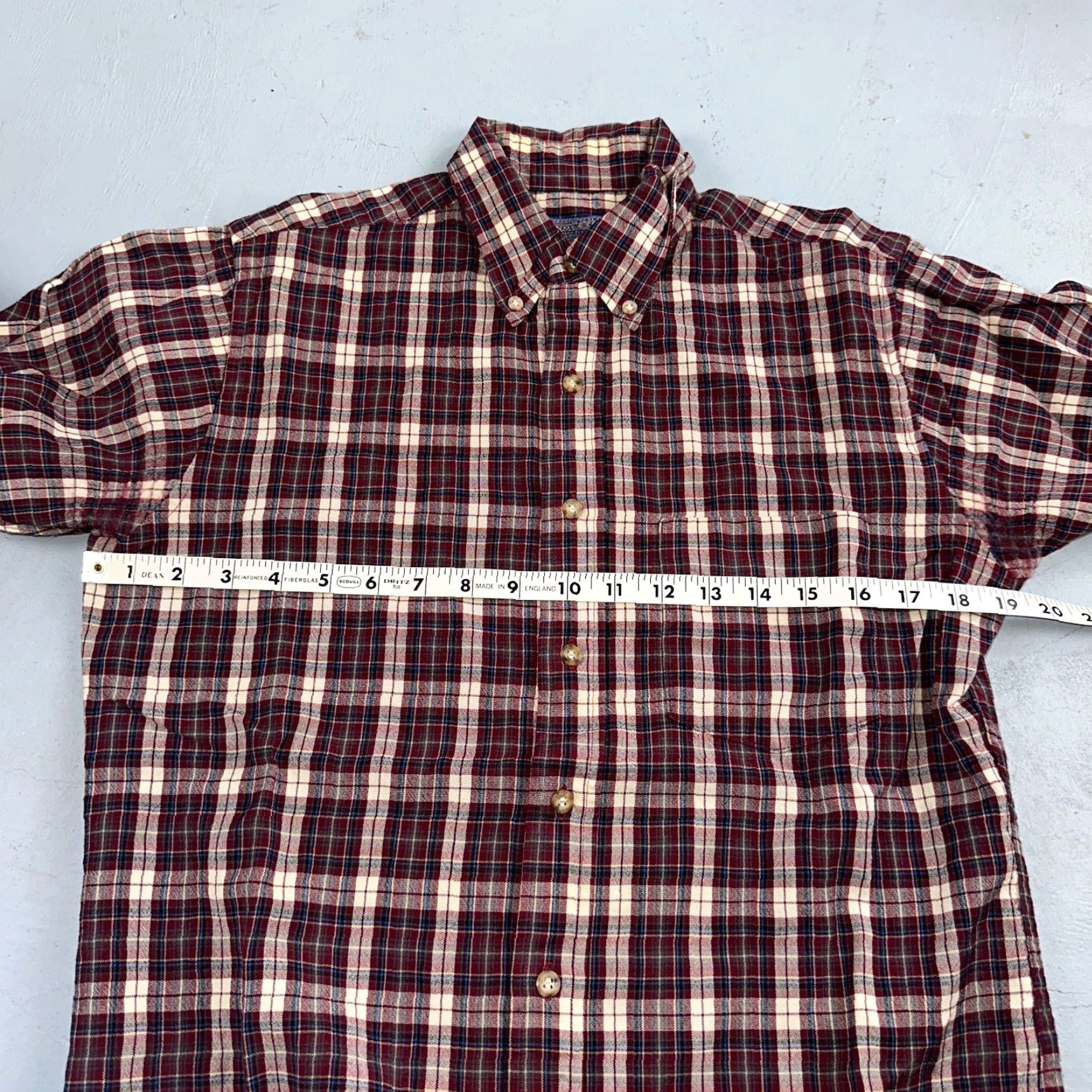 Pendleton VINTAGE Pendleton Shirt Mens M Wool Plaid Red 70s USA Button Up Size US M / EU 48-50 / 2 - 6 Thumbnail