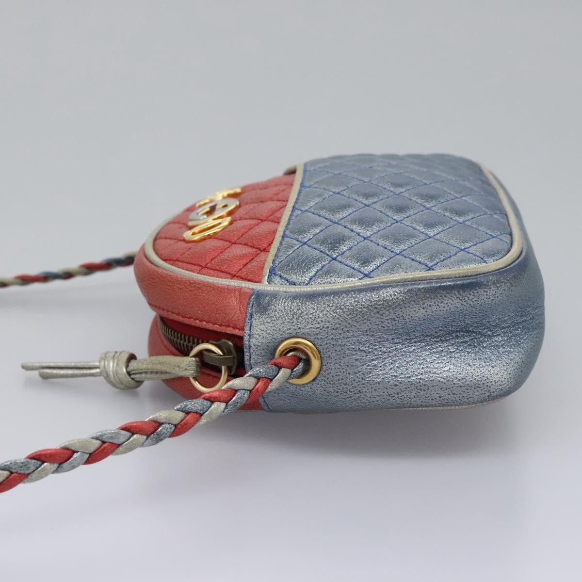 Gucci GUCCI Shoulder Bag Leather Red Blue Size ONE SIZE - 3 Thumbnail