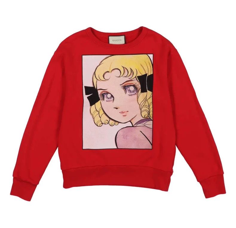 GucciRed flower fairy printed sweatshirt 2503-Nextarrow