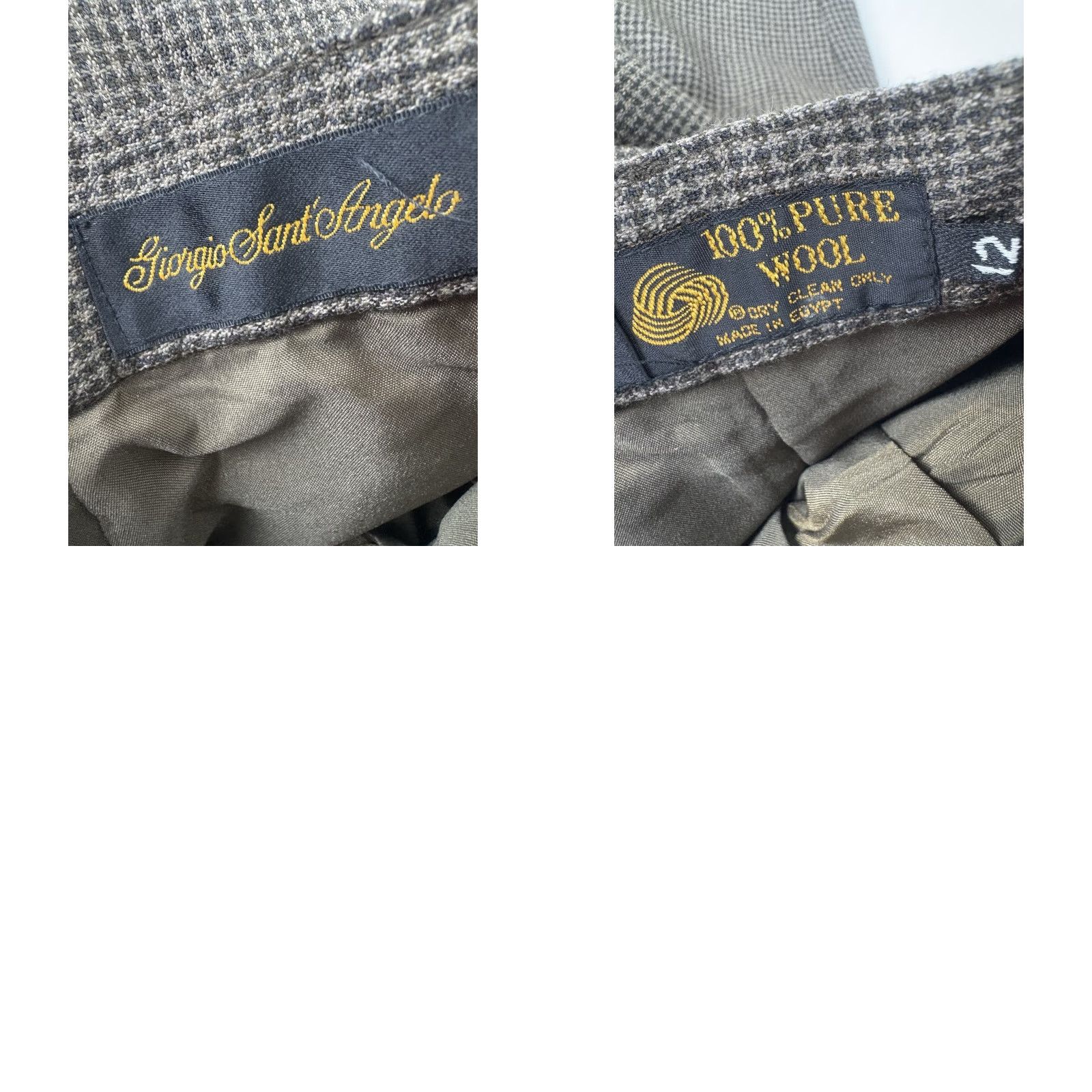 Vintage VTG Giorgio Sant Angelo Wool Pleated Hi-Rise Dress Pants Womens Size 12 Size 34" / US 12 / IT 48 - 8 Thumbnail