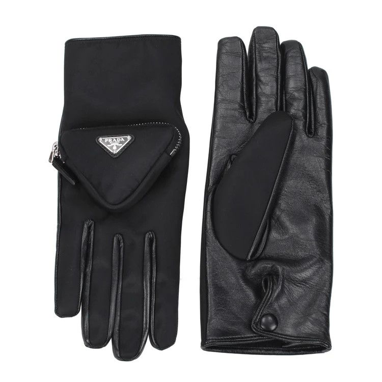 image of Prada Ob1O1E0524 Size: 8.5 / Gloves In Black, Men's