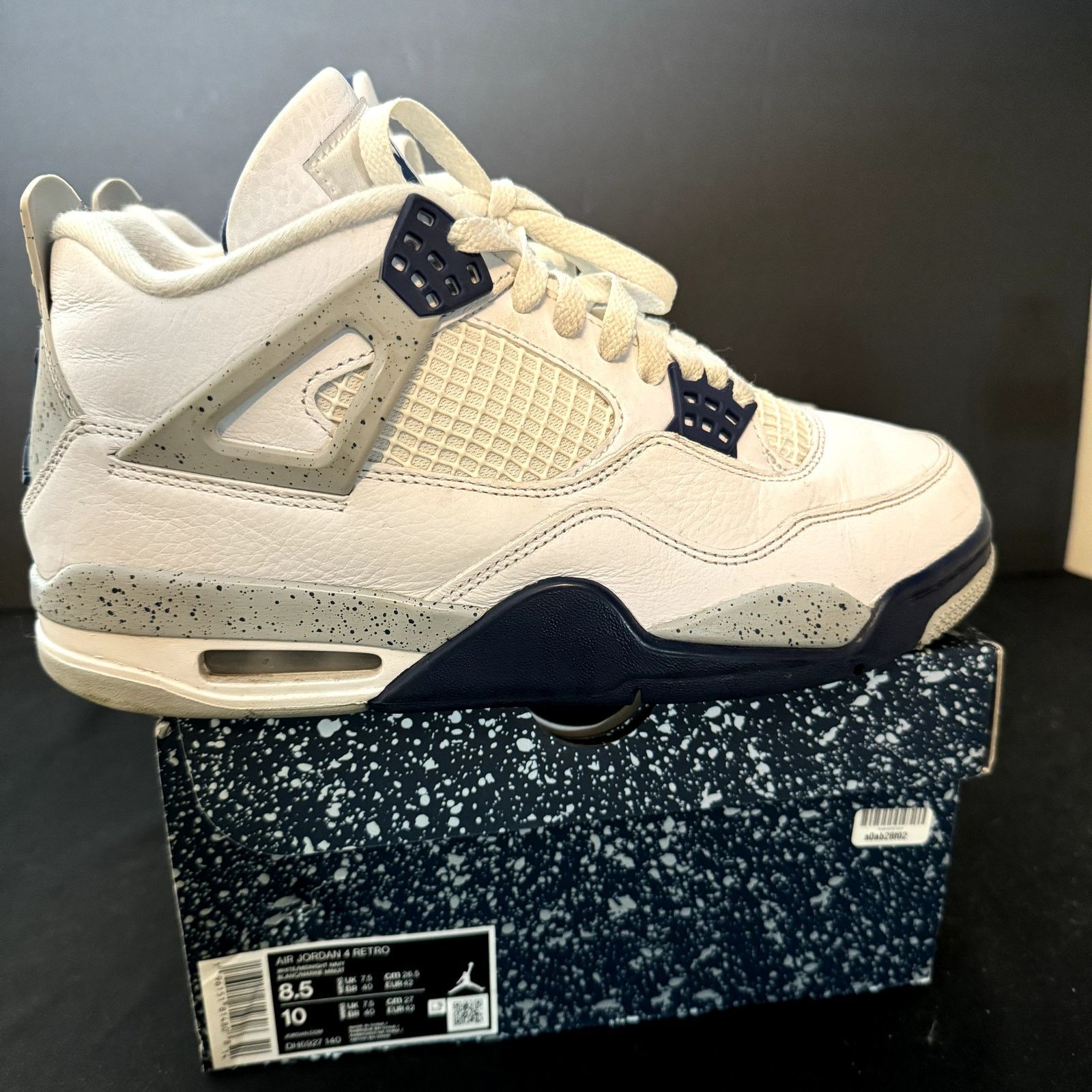 Jordan Brand × Nike Size 8.5 - Nike Air Jordan 4 Retro Midnight Navy Men's Shoes Size US 8.5 / EU 41-42 - 1 Thumbnail