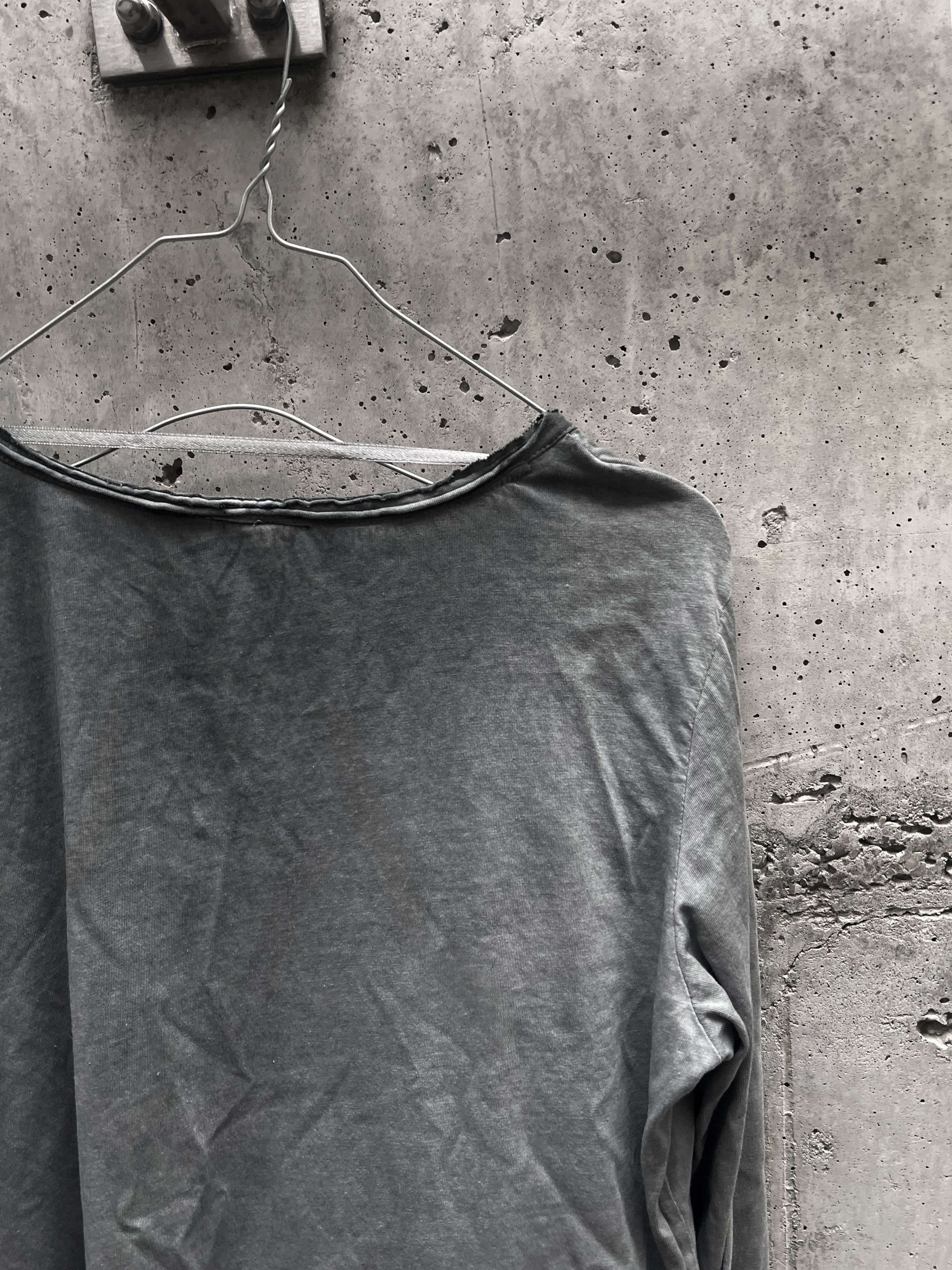 Japanese Brand Grey Washed Long Sleeve Minimal Avant Top Size M / US 6-8 / IT 42-44 - 4 Thumbnail