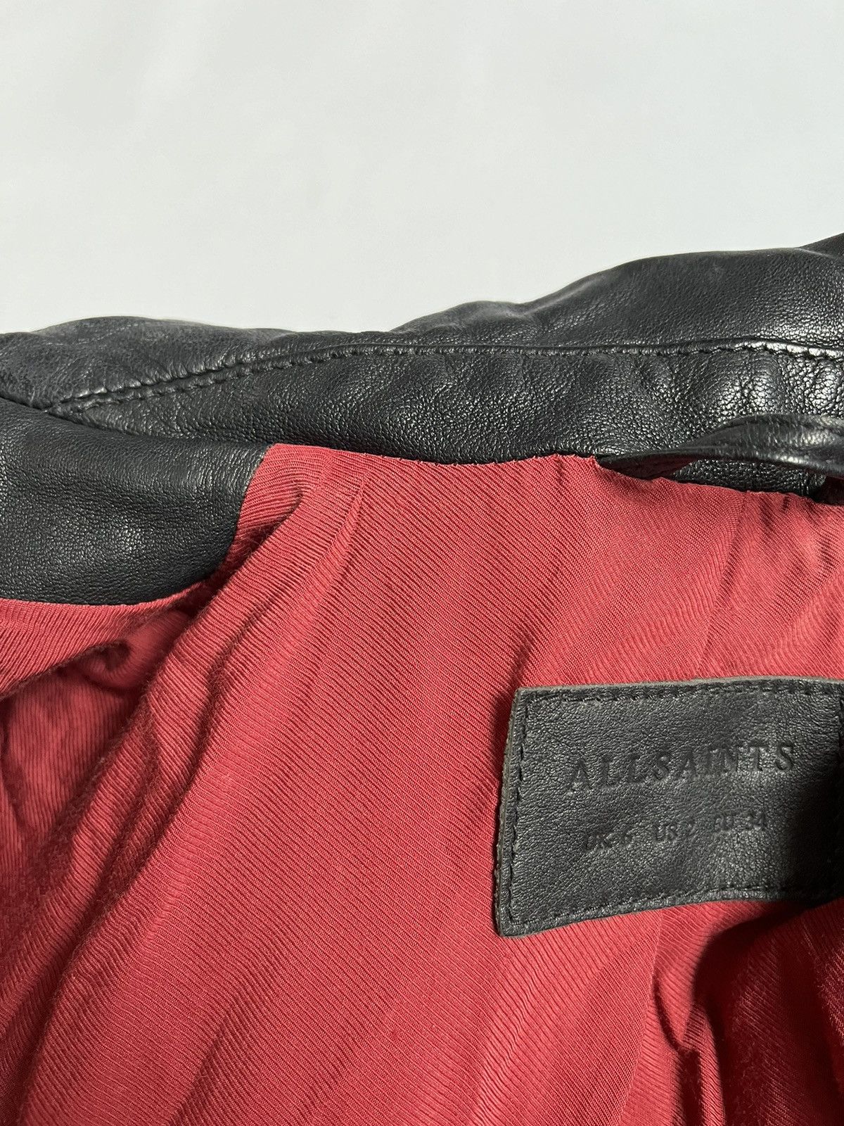 Allsaints AllSaints Women Lamb Leather Black Biker Jacket Size XS / US 0-2 / IT 36-38 - 11 Thumbnail
