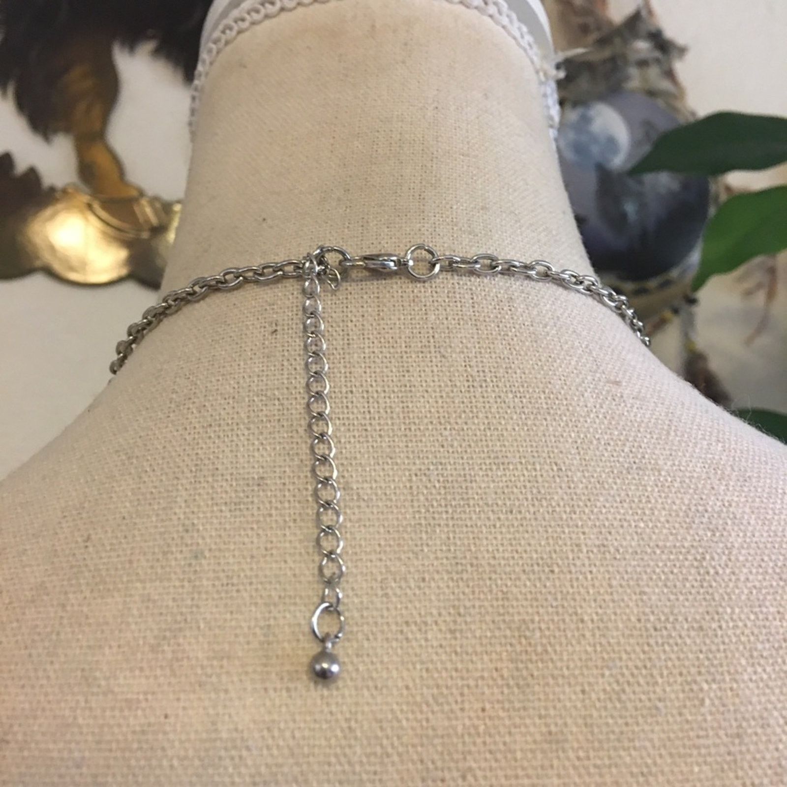 Jewelry Silver tear drop glass bauble stone bib necklace Size ONE SIZE - 5 Thumbnail