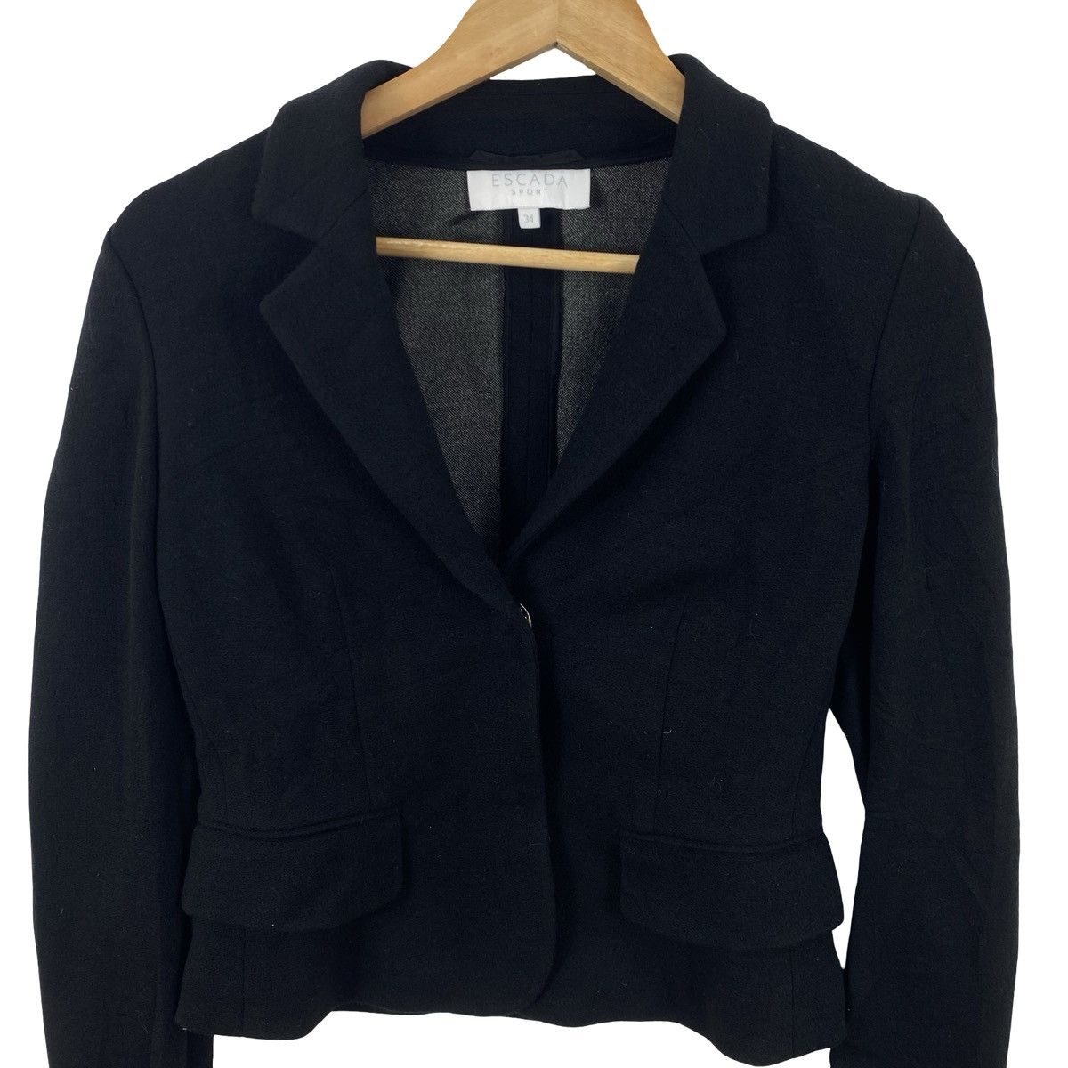 Escada ESCADA SPORT Cropped Blazer Jacket Minimal Tailored Formal Size XS / US 0-2 / IT 36-38 - 6 Thumbnail