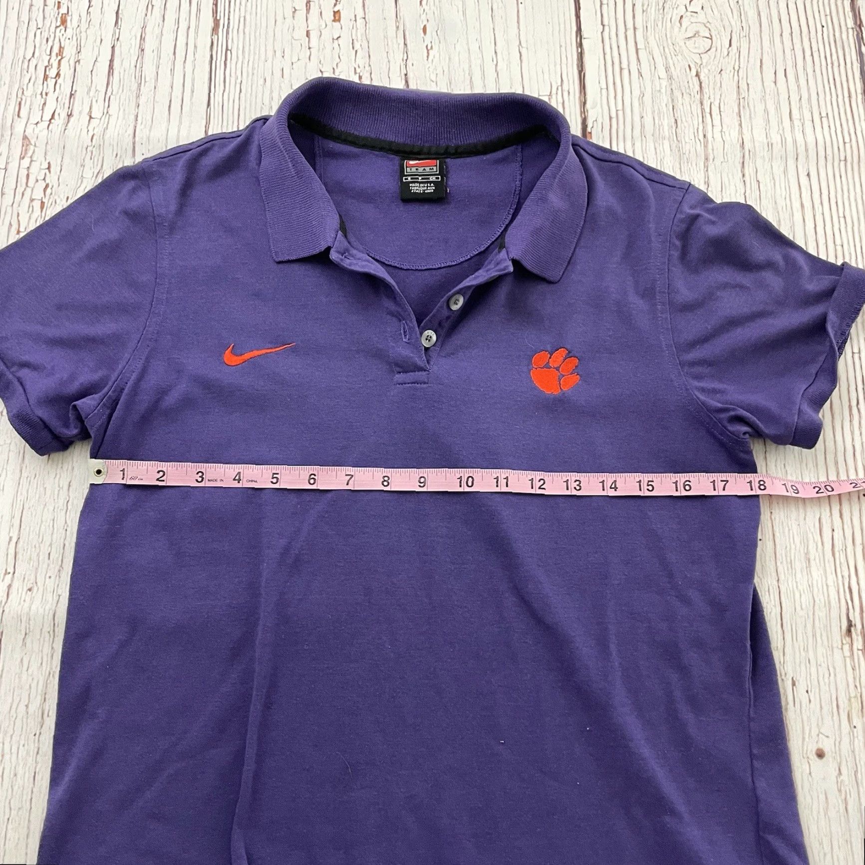 Nike Vintage Nike Clemson Short Sleeve Button Front Polo Shirt Men's Small Purple Size US S / EU 44-46 / 1 - 3 Thumbnail