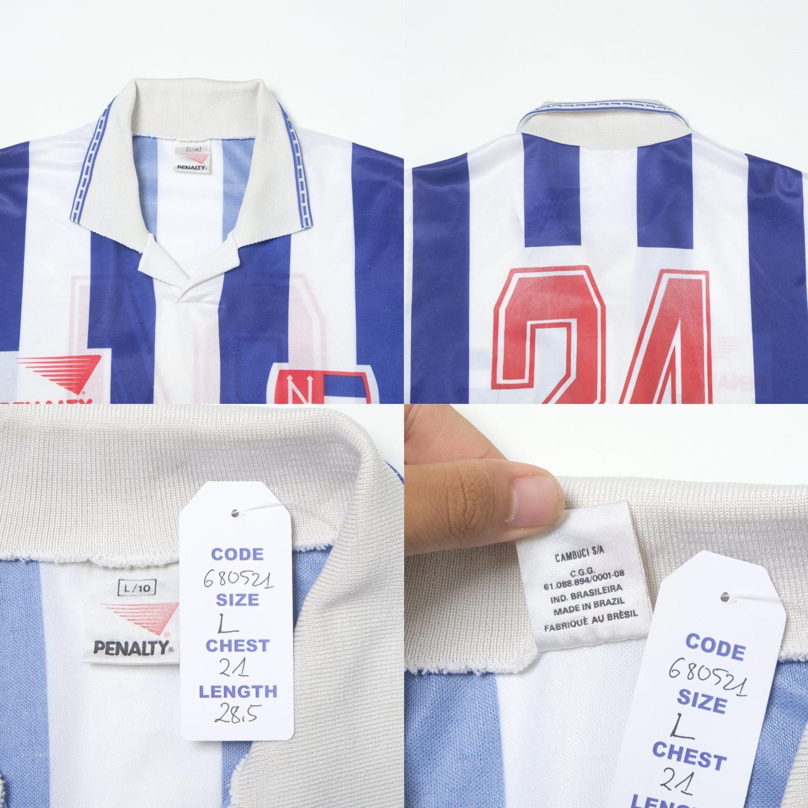 Penalty 1992 Nacional AC (Brazil) Away Shirt Penalty (L) Size US L / EU 52-54 / 3 - 5 Thumbnail