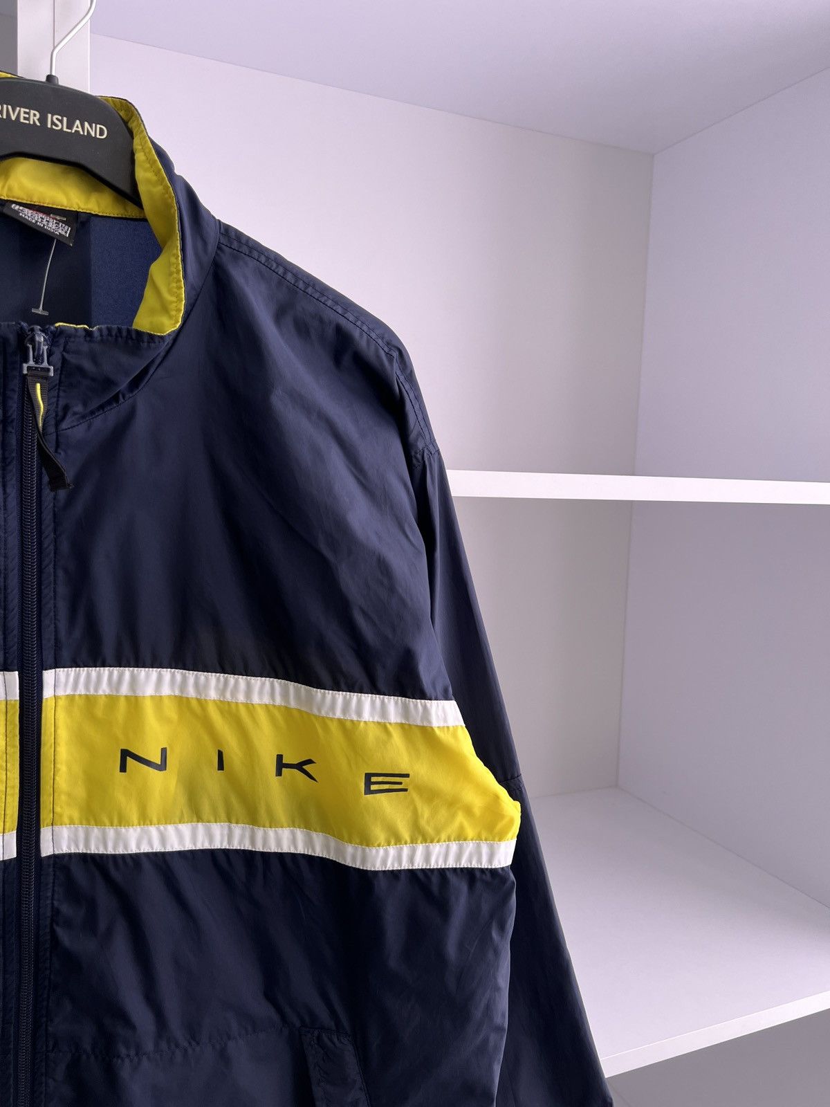 Nike × Vintage Vintage Nike swoosh track jacket drill streetwear y2k Size US M / EU 48-50 / 2 - 4 Thumbnail