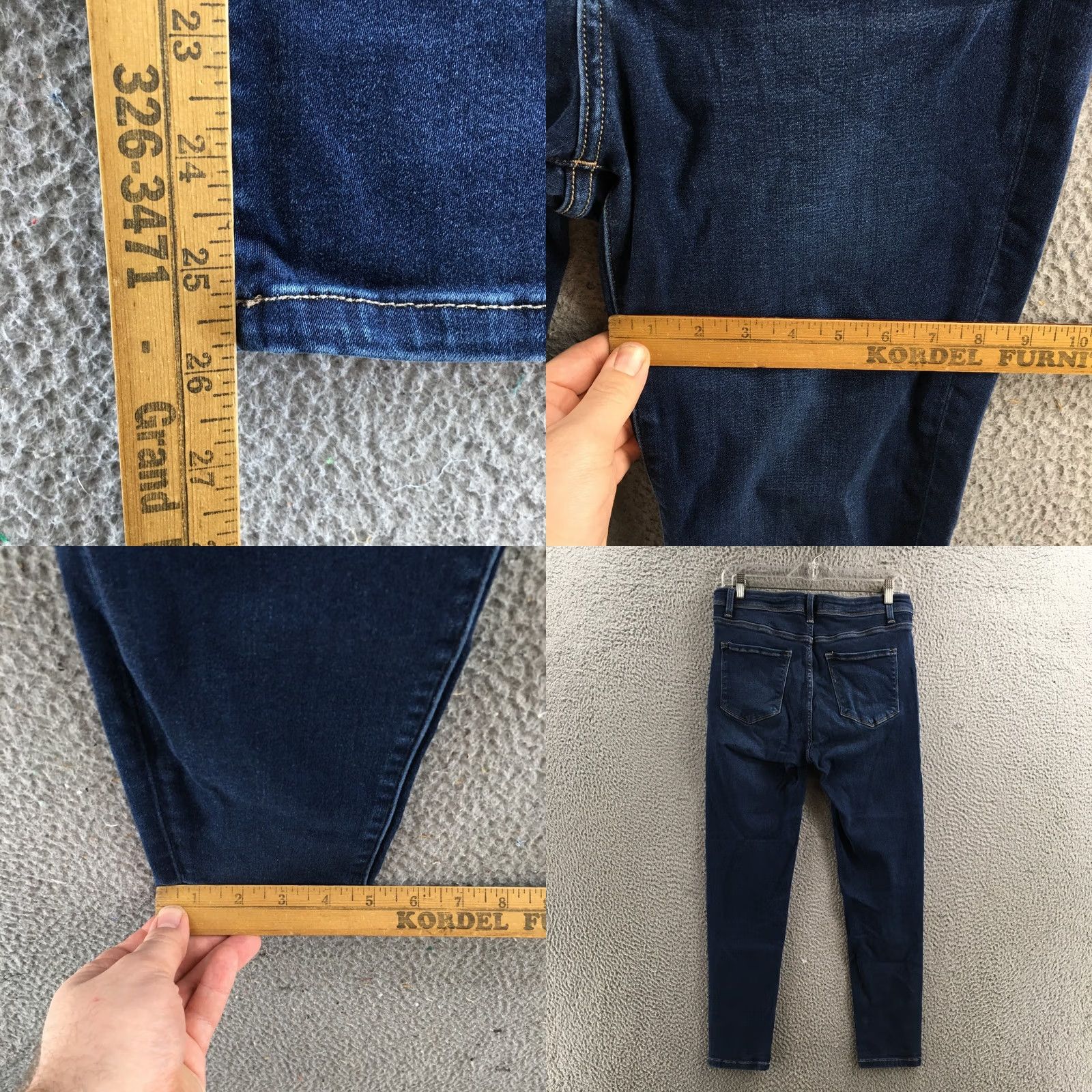 Vintage Flying Monkey Jeans Womens 30 Blue Skinny Stretch Zip Fly Regular Denim Jeans Mens Womens Girls Boys Size 30" / US 8 / IT 44 - 8 Thumbnail