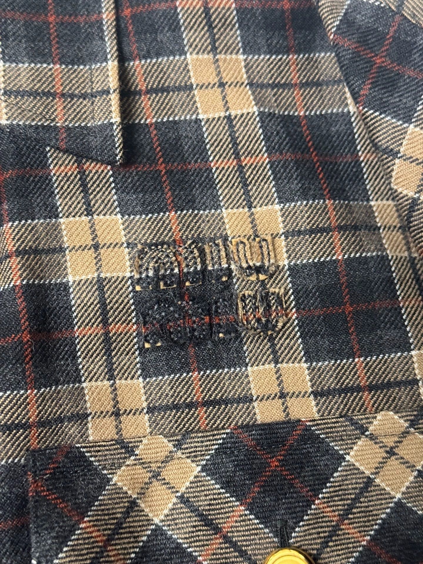 Miu Miu MIU MIU Women's New Check Shirt Size 36 Size XS / US 0-2 / IT 36-38 - 2 Thumbnail