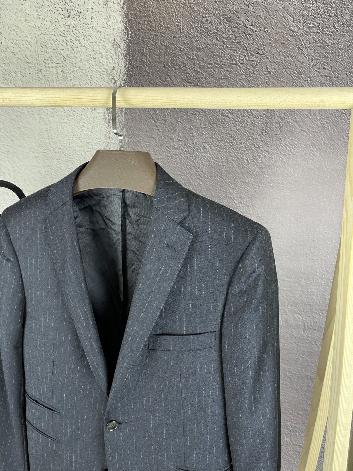 Tagliatore Tagliatore Reda navy blue striped wool super 100s 2 pcs suit Size 36R - 4 Thumbnail