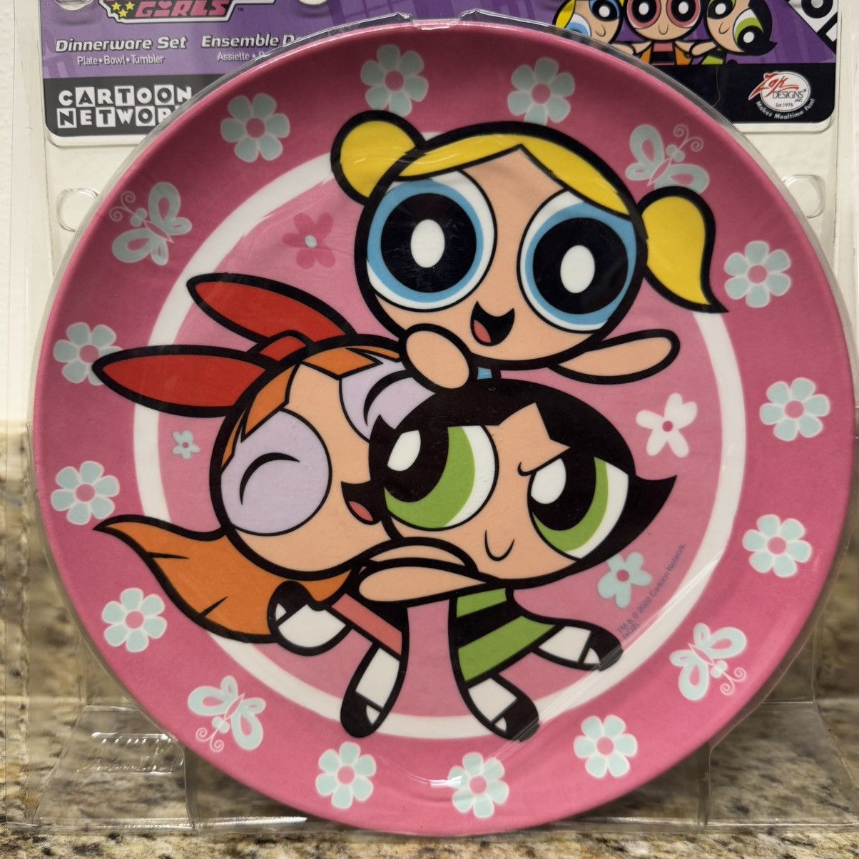 Cartoon Network × Vintage The PowerPuff Girls 3-Piece Dinnerware Set Plate Bowl Cup Size ONE SIZE - 3 Thumbnail