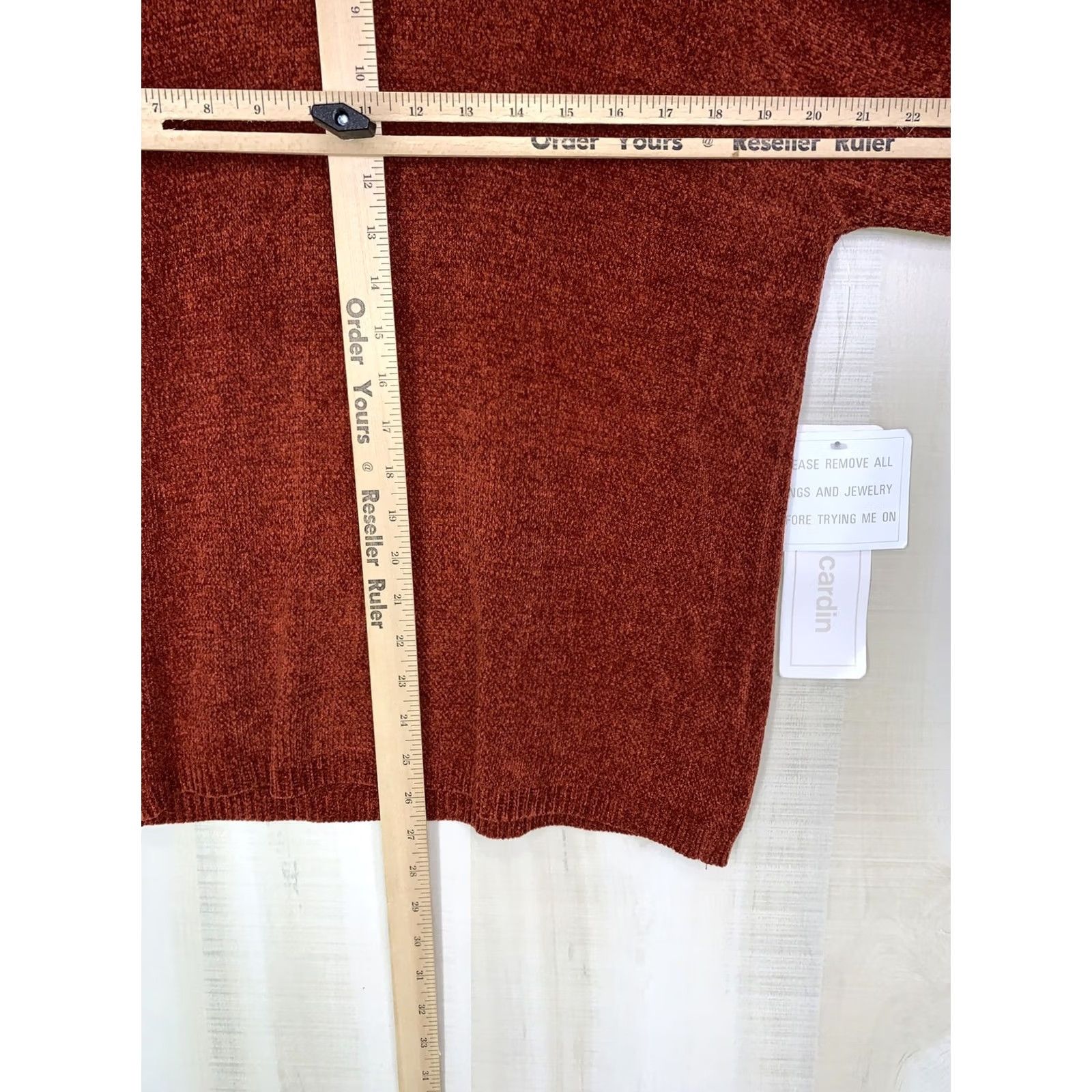 Pierre Cardin Pierre Cardin Pumpkin Orange Chanille Turtle Neck Sweater Womens XL NWT-11648 Size XL / US 12-14 / IT 48-50 - 6 Thumbnail