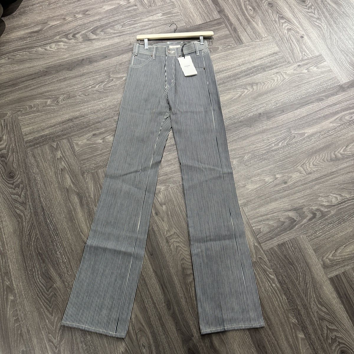 Celine SS20 Hedi Slimane Celine Serge Hickory Stripe Denim Jeans Size US 26 / EU 42 - 2 Thumbnail