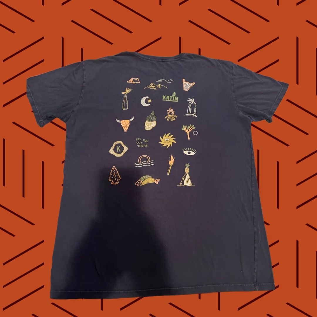Katin VINTAGE Katin Shirt M Blue Surfers Graphic Print 90s See You Out There Pineapple Cactus Moon Fish Taco Shark Limited Edition Mens Size US M / EU 48-50 / 2 - 1 Thumbnail