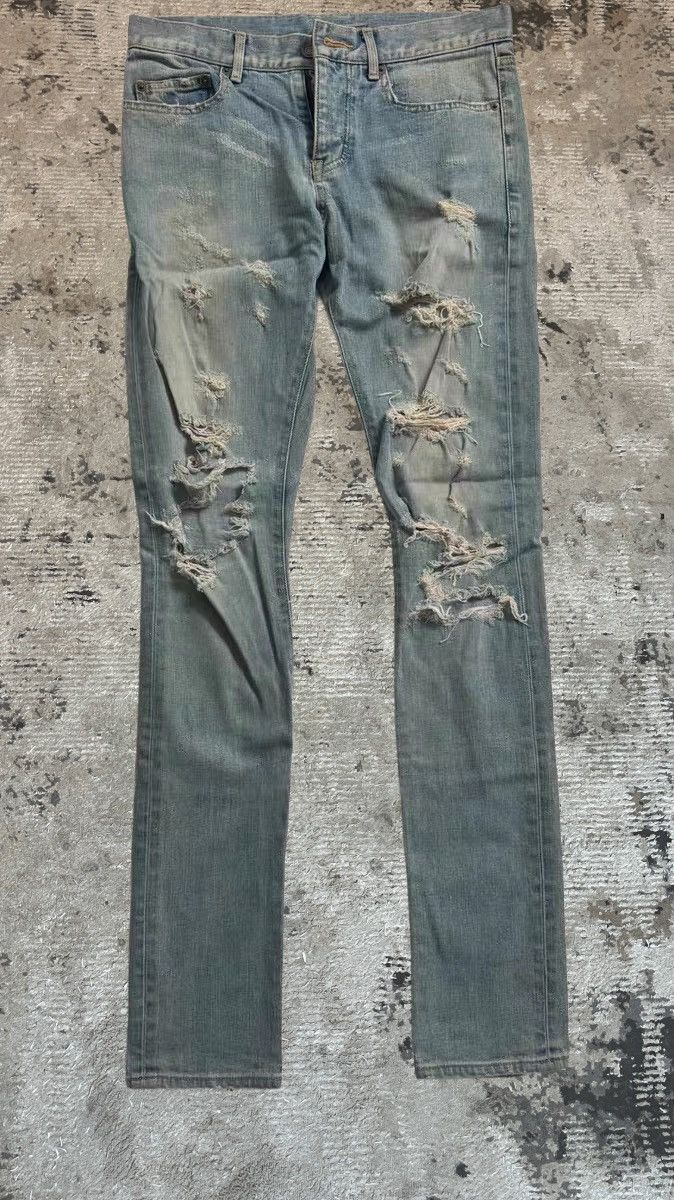 Saint Laurent Crash Denim | Grailed