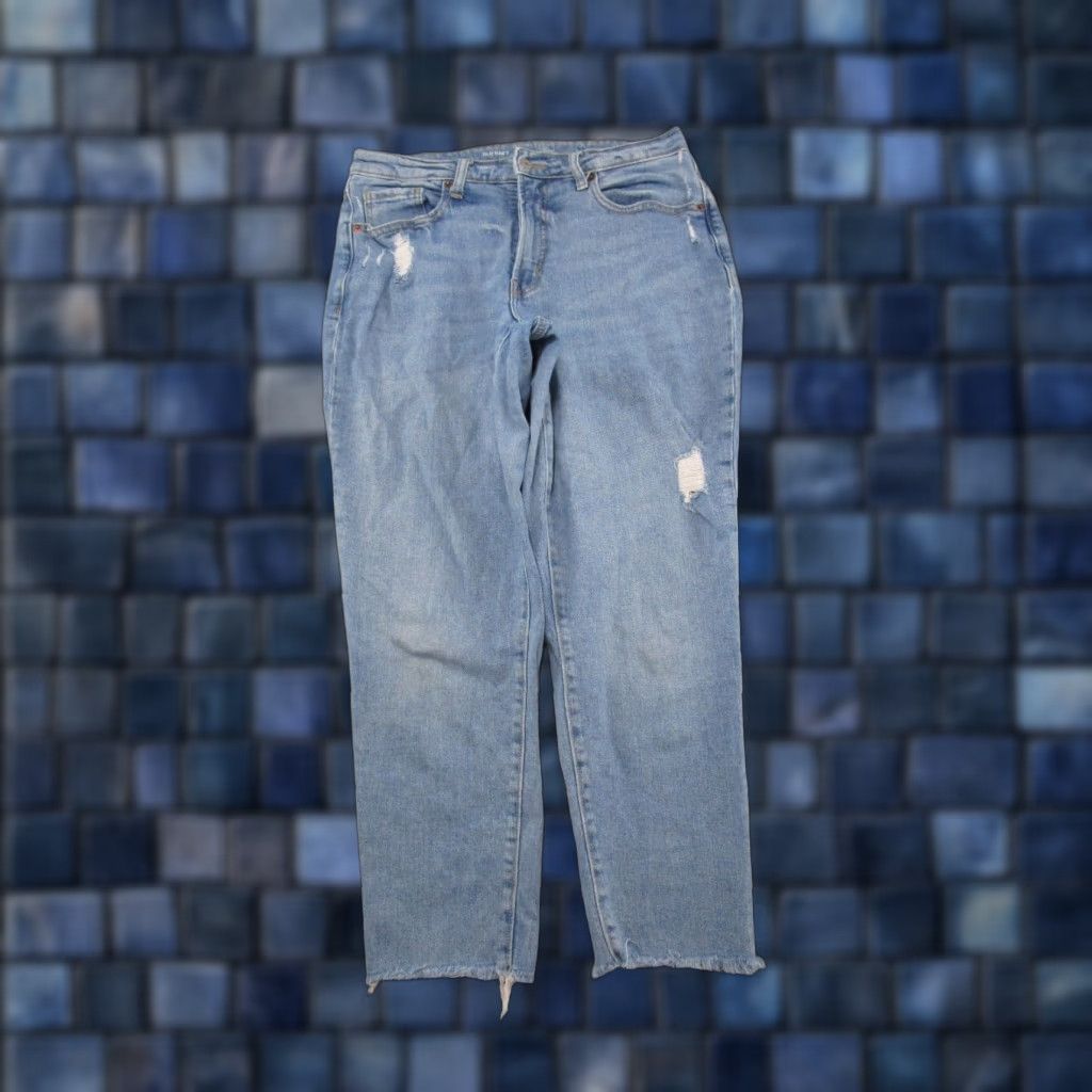 Old Navy Old Navy Jeans Womens Size 14 Straight 5-Pocket Denim Cotton Stretch High Rise Blue Jeans Size 36" / US 14 / IT 50 - 1 Thumbnail