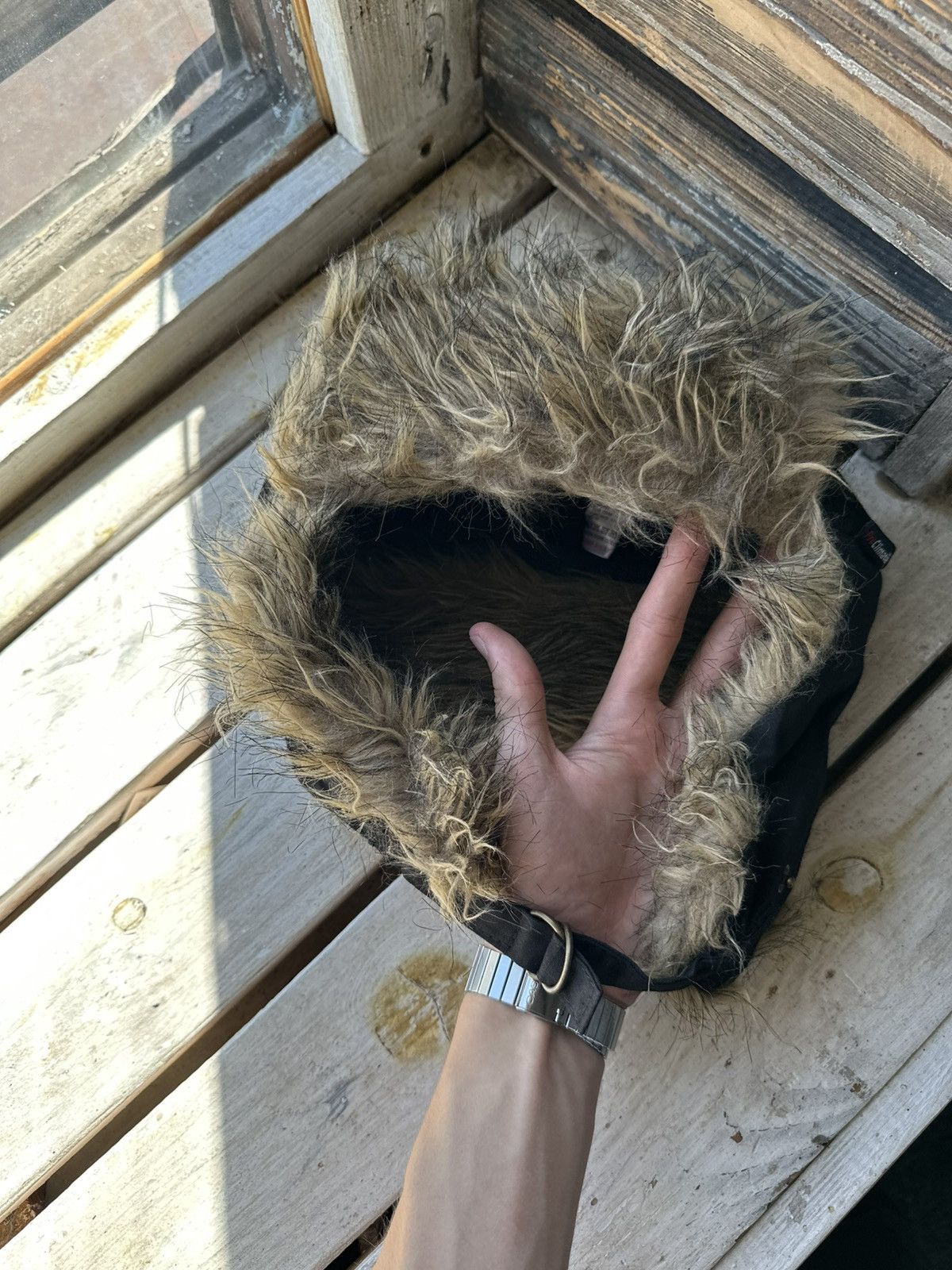 Japanese Brand 🚨Vintage Y2K Fuzzy Fur Ushanka Hat RARE BLACK Size ONE SIZE - 3 Thumbnail