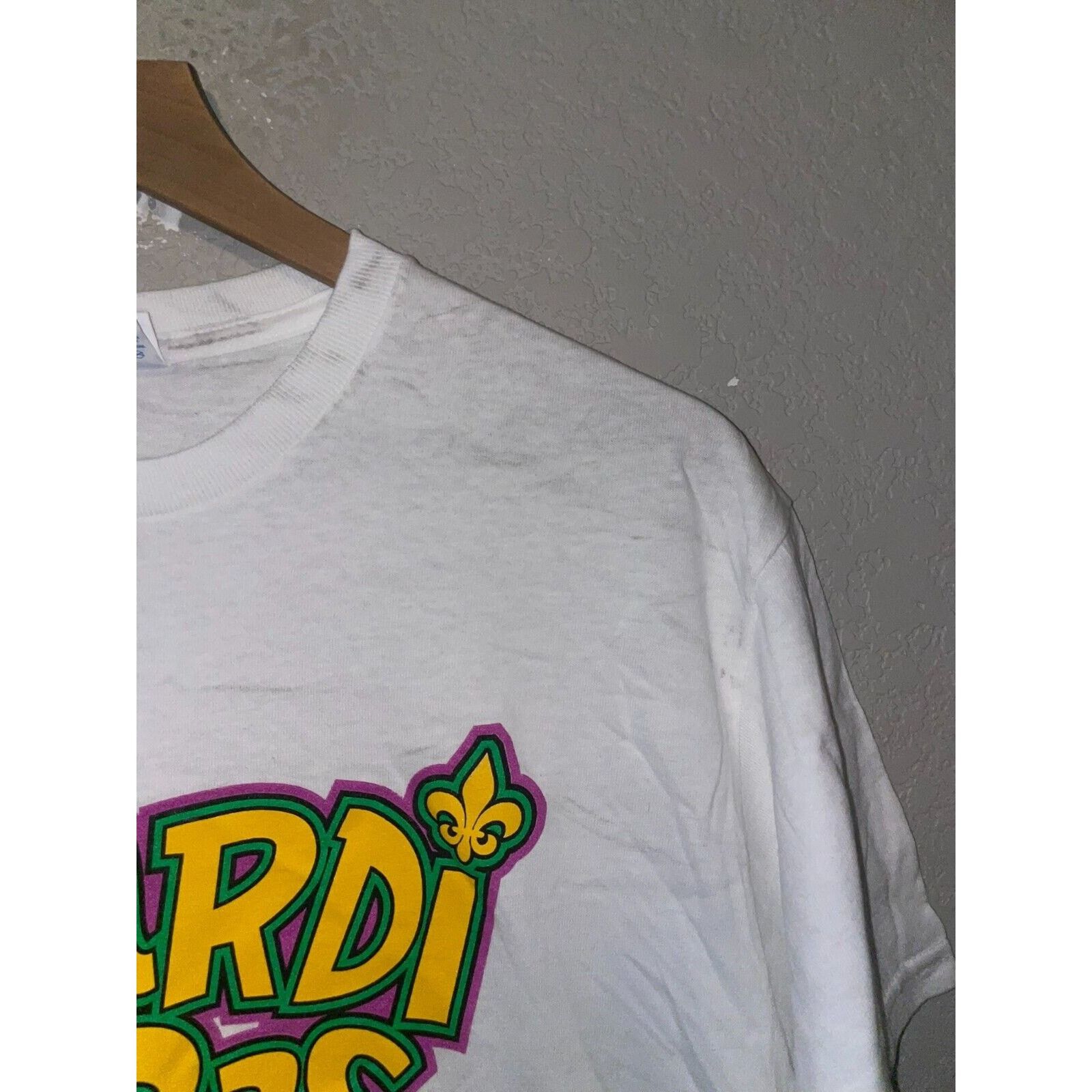 Delta Mardi Gras Shirt Galveston TX Texas White Tee New Orleans M Size US M / EU 48-50 / 2 - 5 Thumbnail