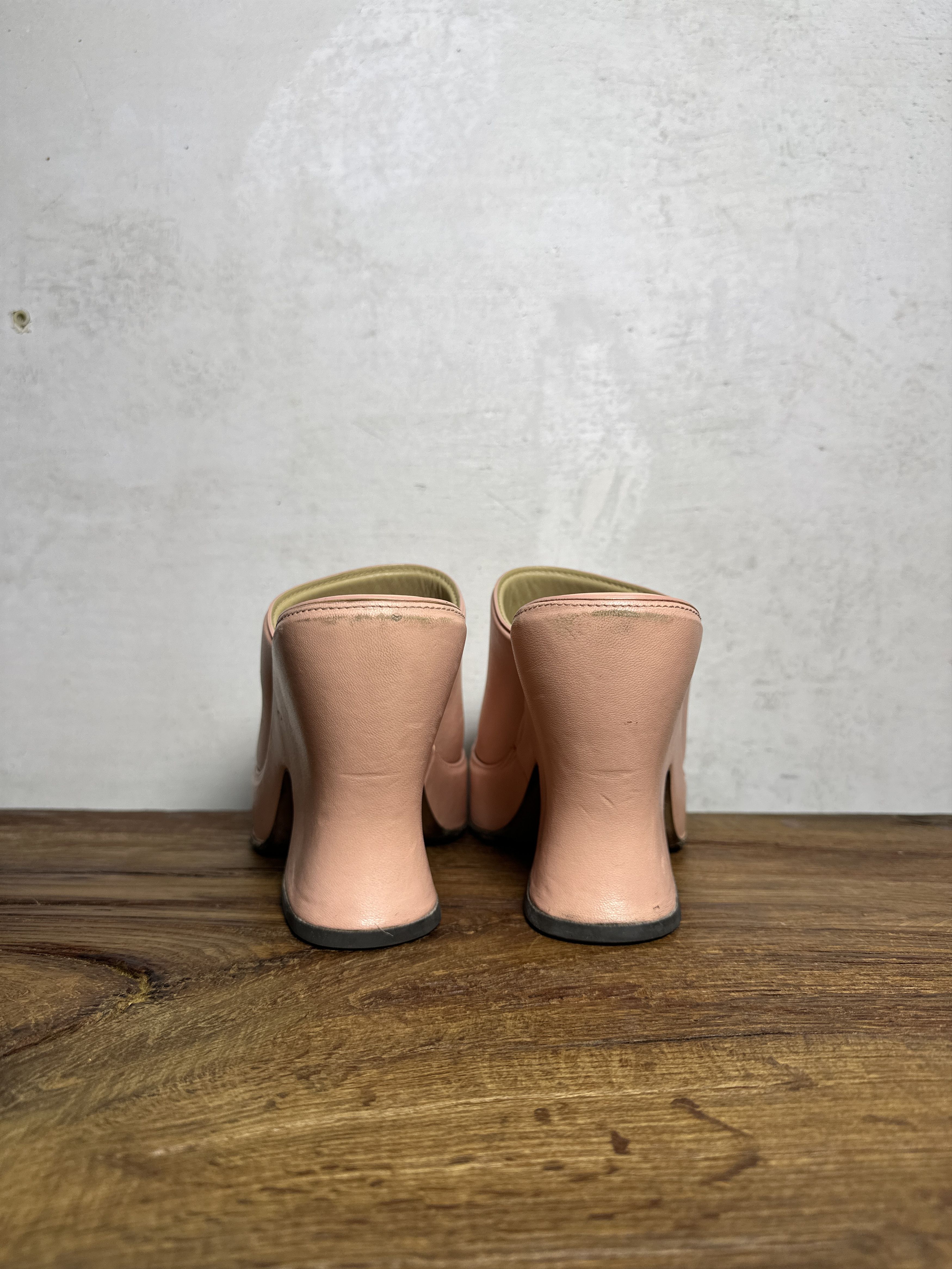 Bottega Veneta Bottega Veneta Peach Wedge Heeled Sandals Size US 11 / IT 41 - 10 Thumbnail