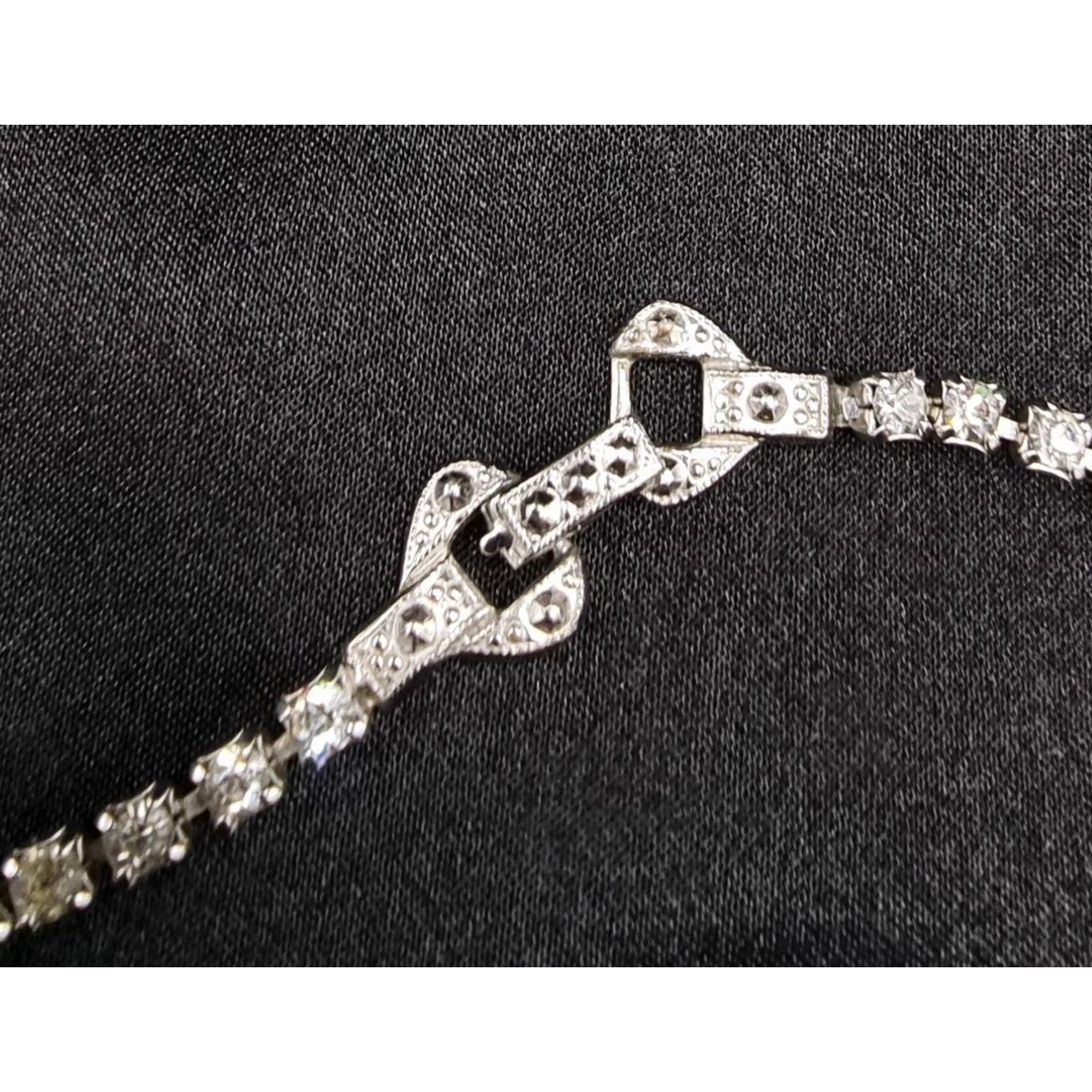 Vintage Vintage 1950's-1960's Rhinestone Choker Necklace Size ONE SIZE - 7 Thumbnail