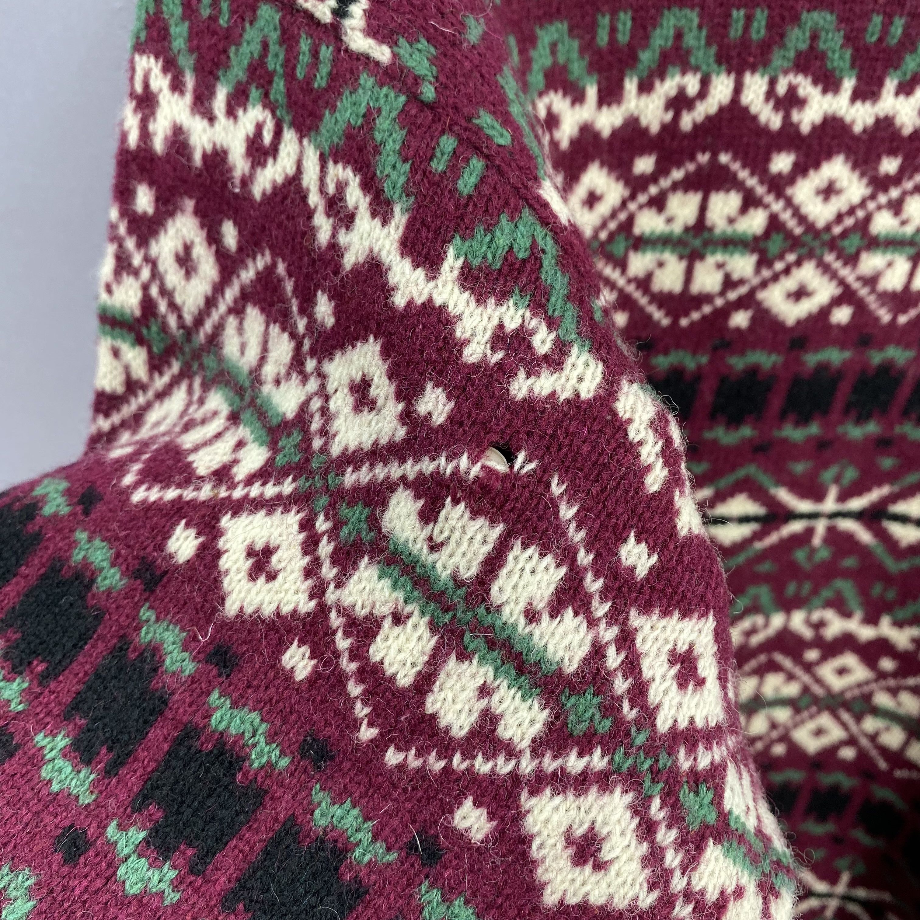 Japanese Brand Vintage North Field Knit Wool Sweater Fair Isle Pullover Size US S / EU 44-46 / 1 - 9 Thumbnail