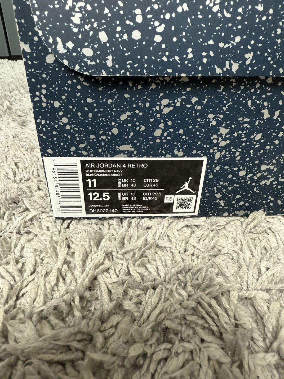 Jordan Brand Air Jordan 4 Retro Midnight Navy Size US 11 / EU 44 - 8 Thumbnail