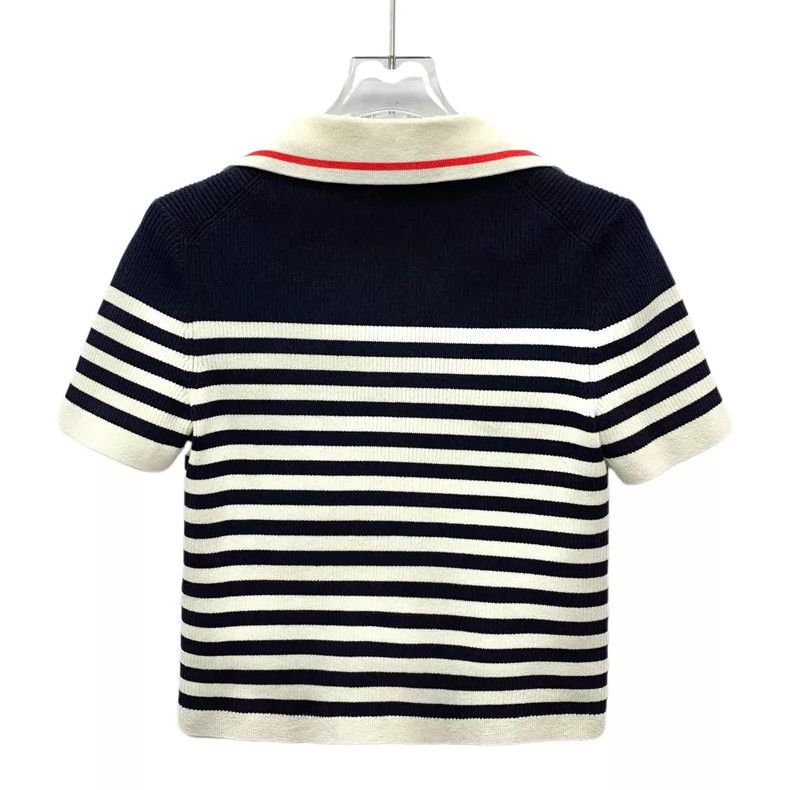 Gucci Gucci Colour-blocking logo striped cotton lapel short-slee Size M / US 6-8 / IT 42-44 - 2 Thumbnail
