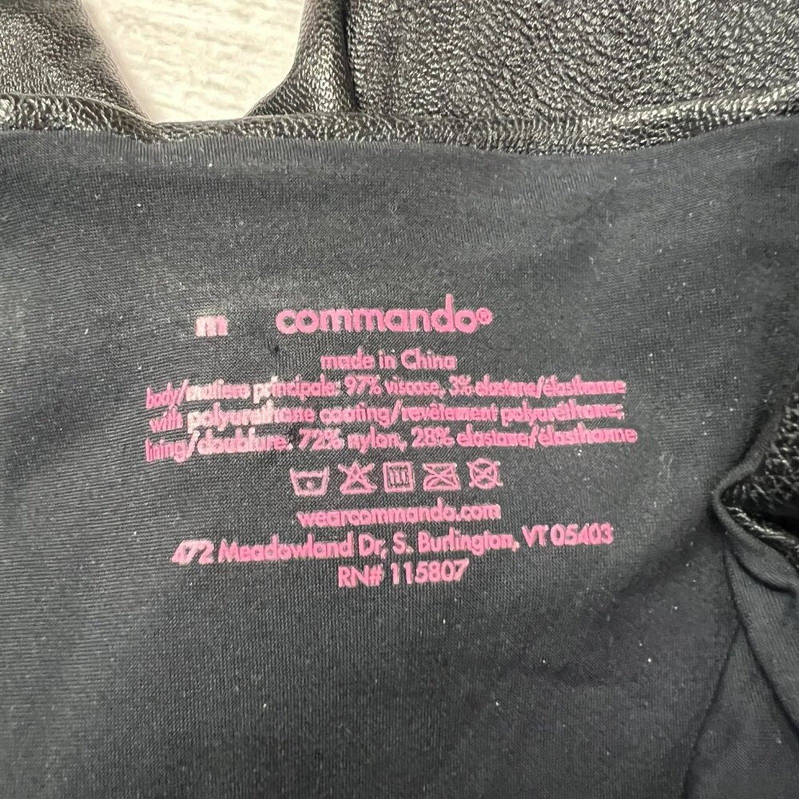 Commando Commando Faux Leather Crop Flare Pants M Black High Legging Size 26" / US 2 / IT 38 - 3 Thumbnail