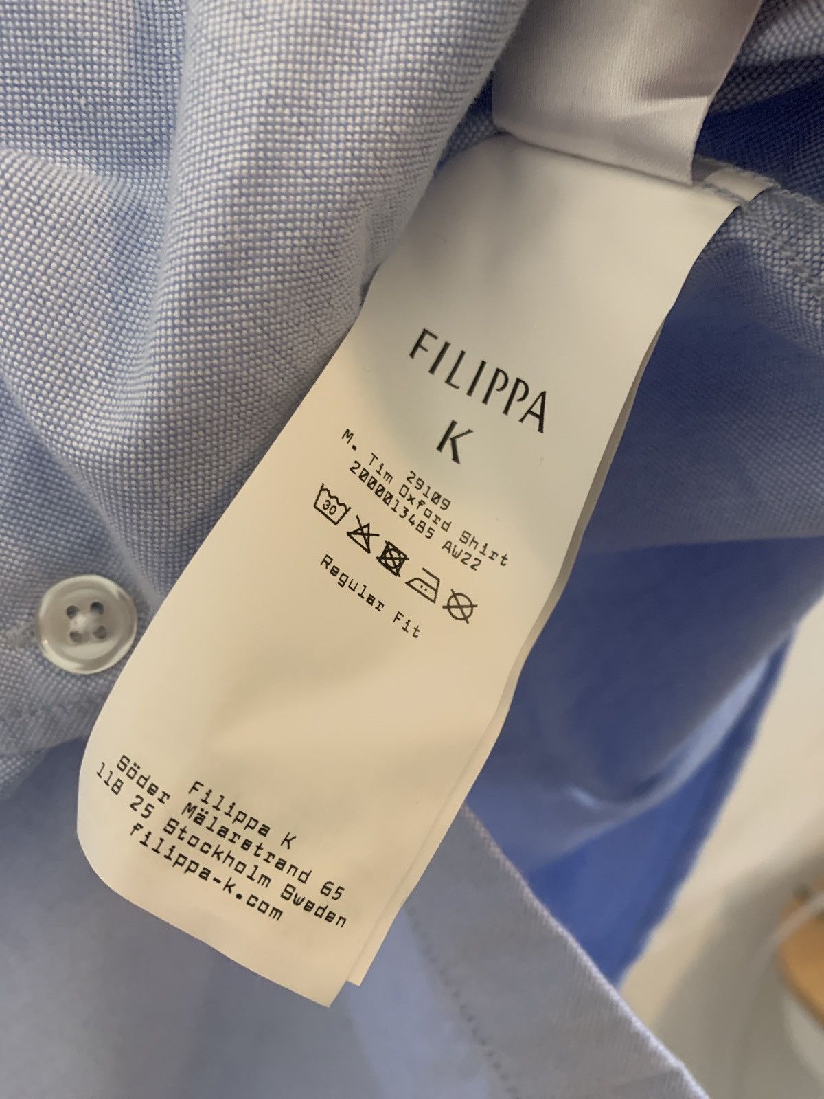 Filippa K Filippa K mens blue tim oxford shirt Size US M / EU 48-50 / 2 - 1 Thumbnail