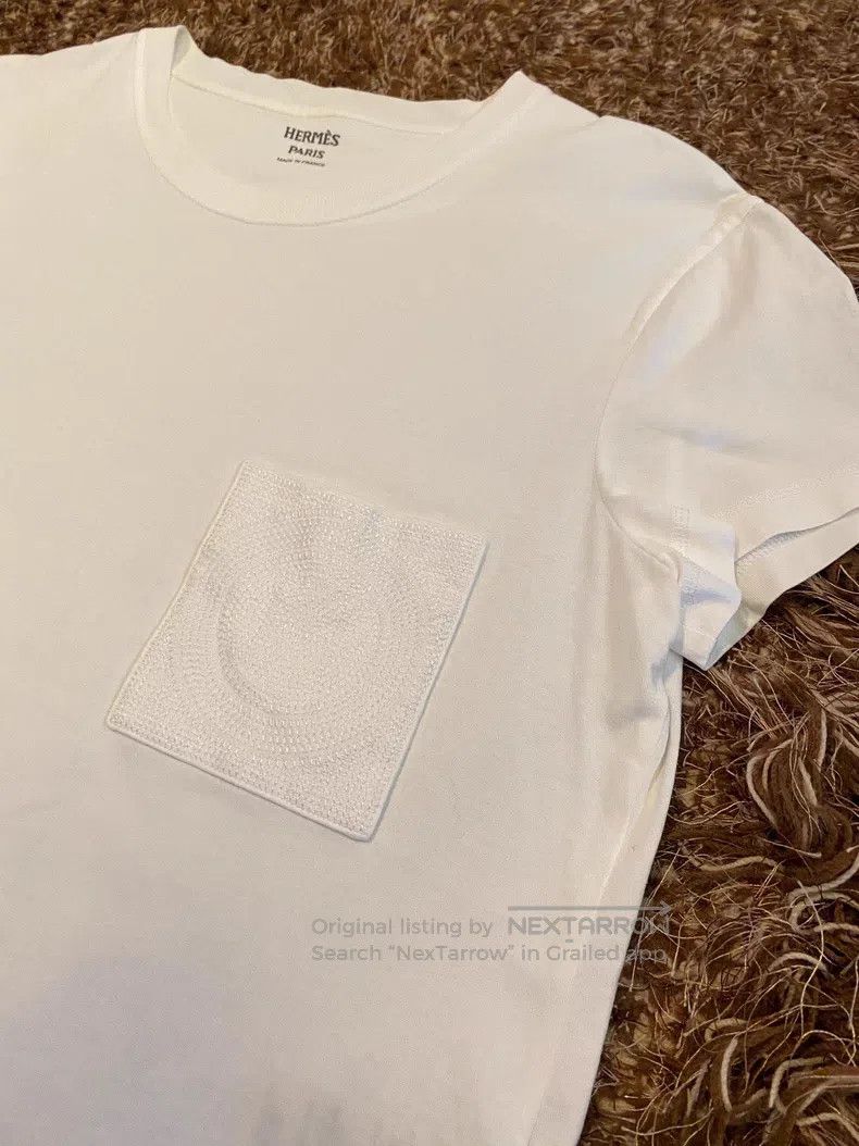 Hermes Hermes Embroidered T-shirt short sleeve top Size XS / US 0-2 / IT 36-38 - 7 Thumbnail