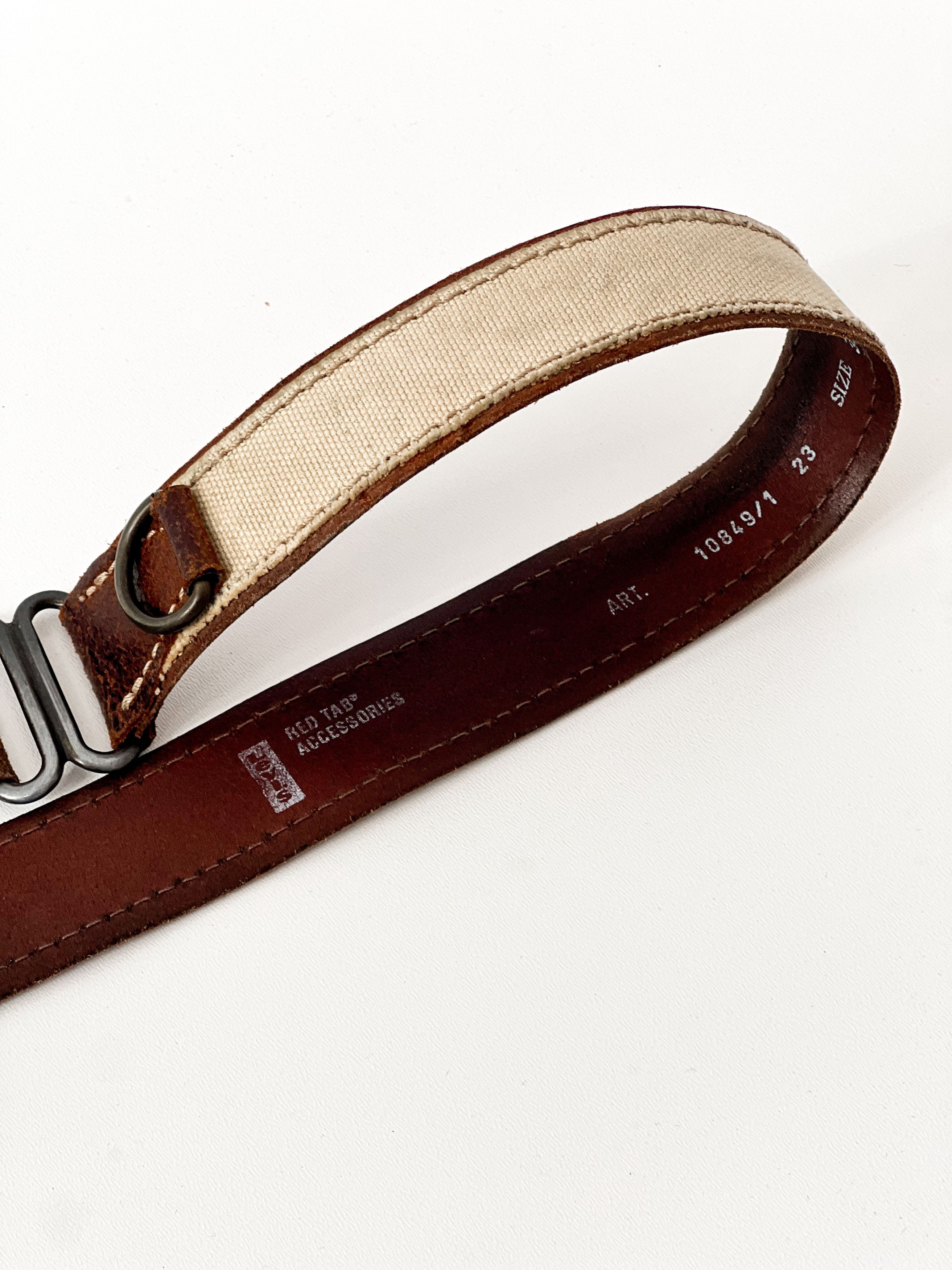 Leather × Levi's × Vintage Levi's Red Tab vintage leather belt Size 34 - 3 Thumbnail