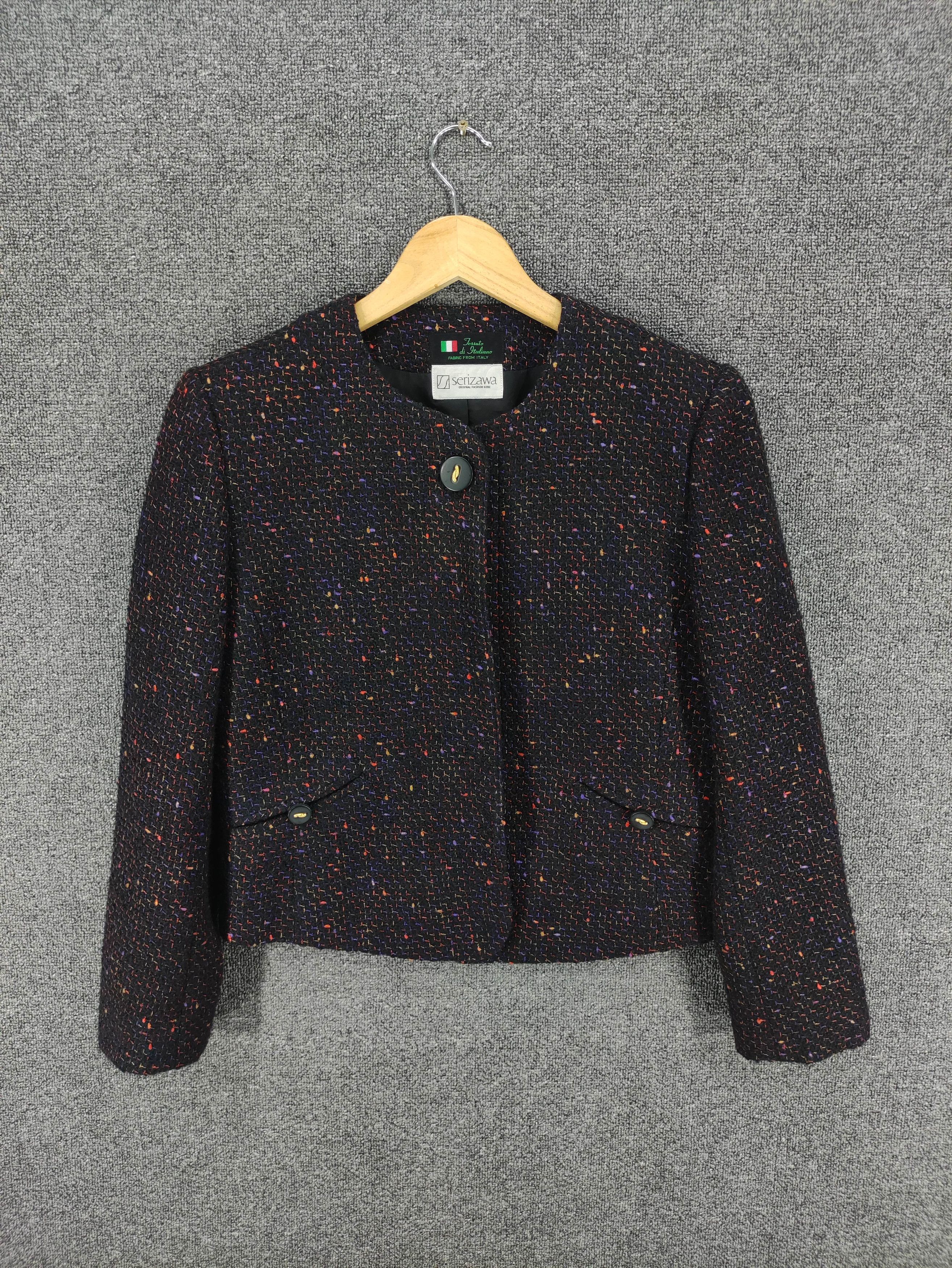 Japanese Brand Vintage Serizawa Tweed Jacket Size S / US 4 / IT 40 - 1 Thumbnail