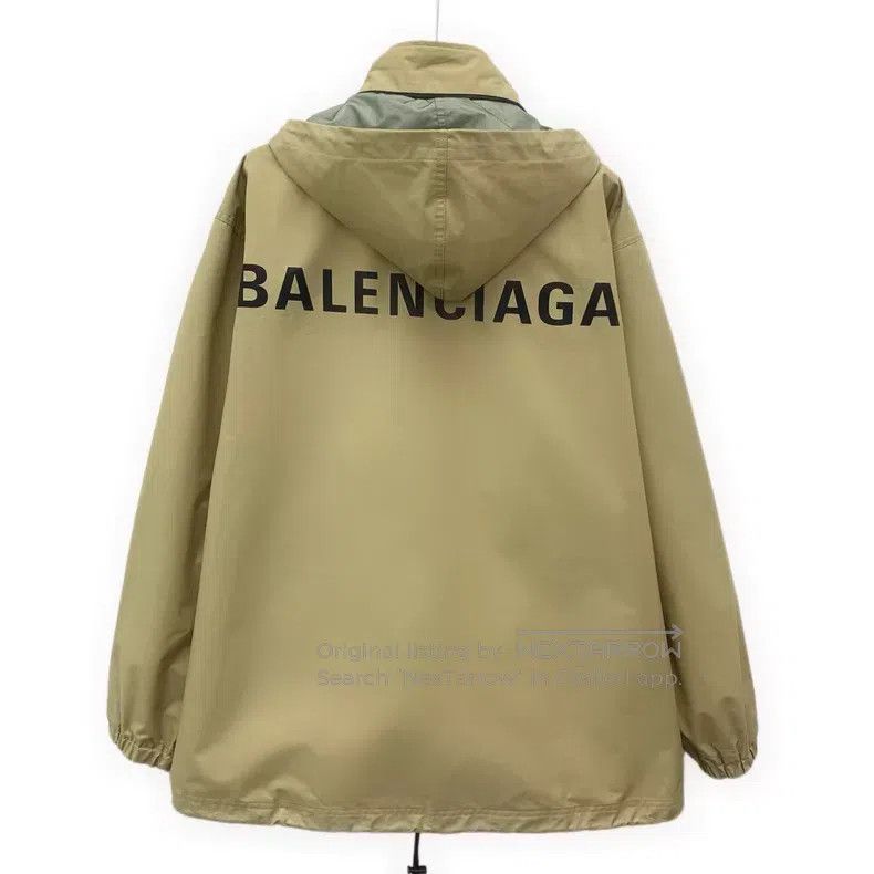 Balenciaga Balenciaga Brown Back Logo Letter Print Hooded Drawstring Size XXS / US 00 / IT 34 - 2 Thumbnail