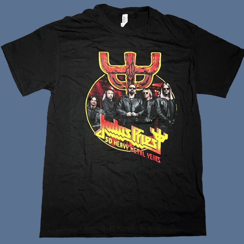 Fruit Of The Loom Judas Priest 50 Heavy Metal Years Tour Graphics Black T-Shirt M Size US M / EU 48-50 / 2 - 1 Thumbnail